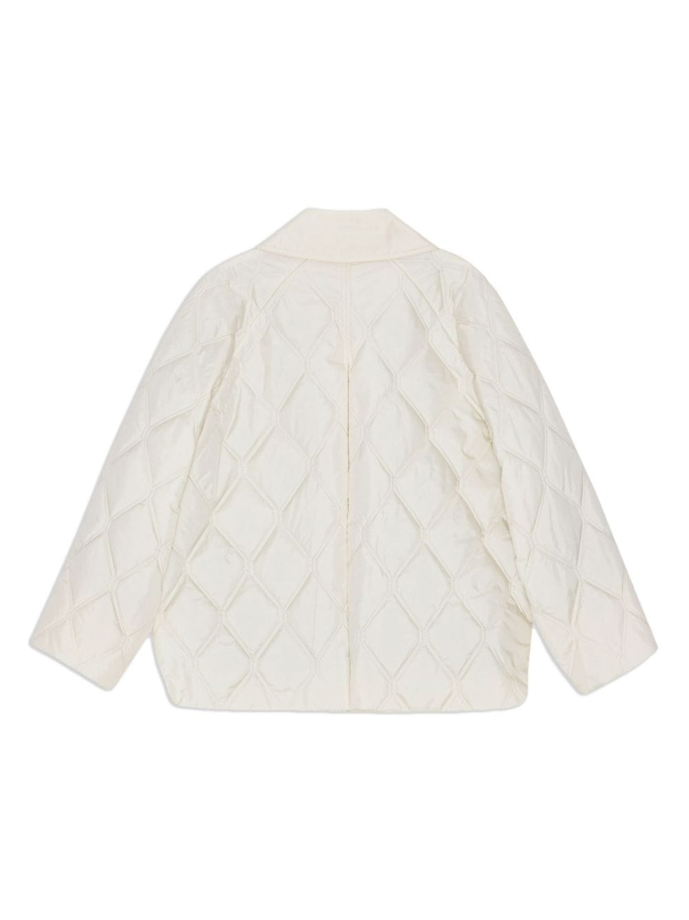 pointed-collar diamond quilting jacket - 6