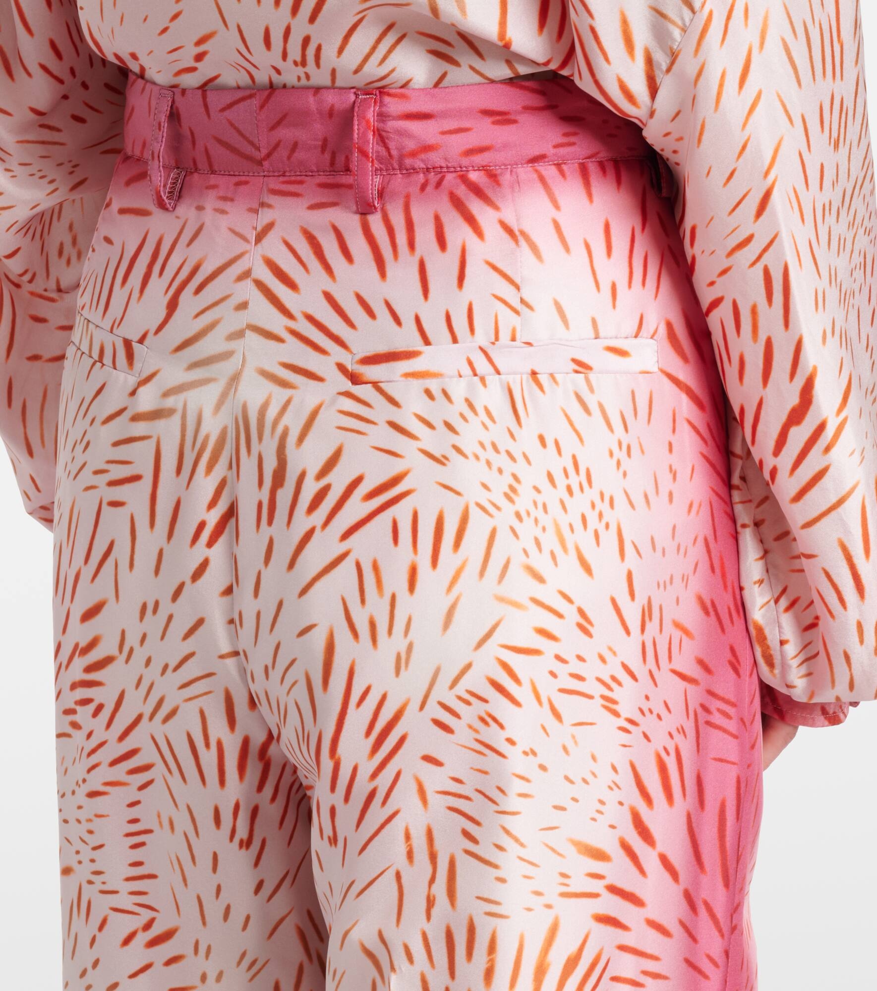 Printed silk wide-leg pants - 6