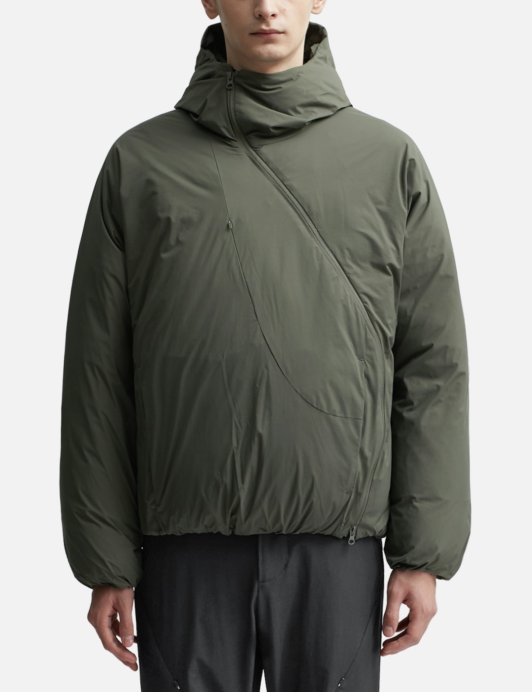 5.1 asymmetric-zip hooded jacket - 5