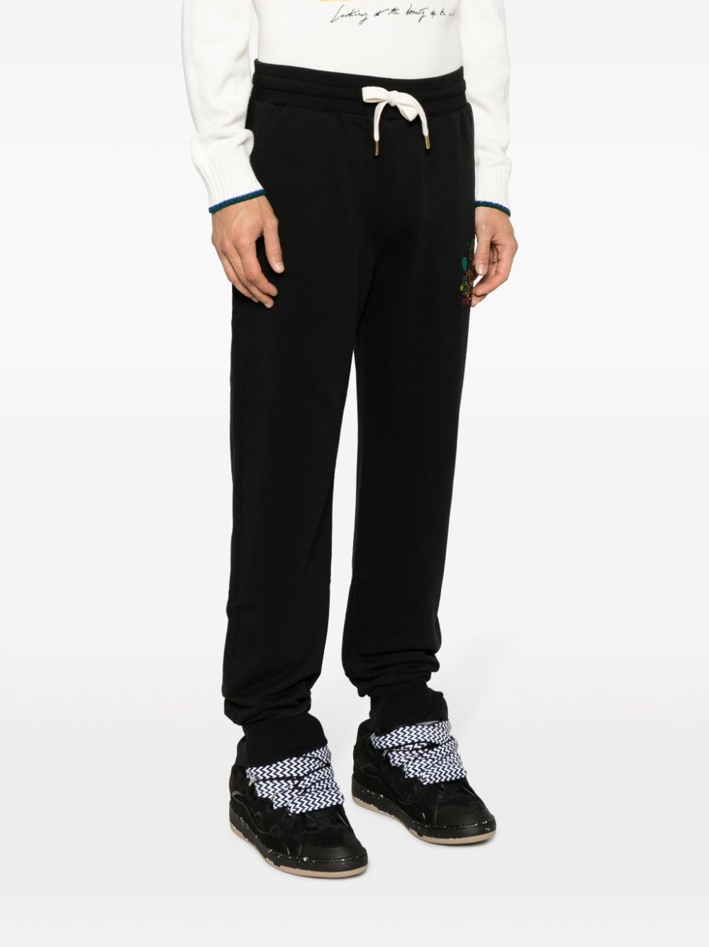 Rainbow Crayon Temple-embroidery track pants - 3