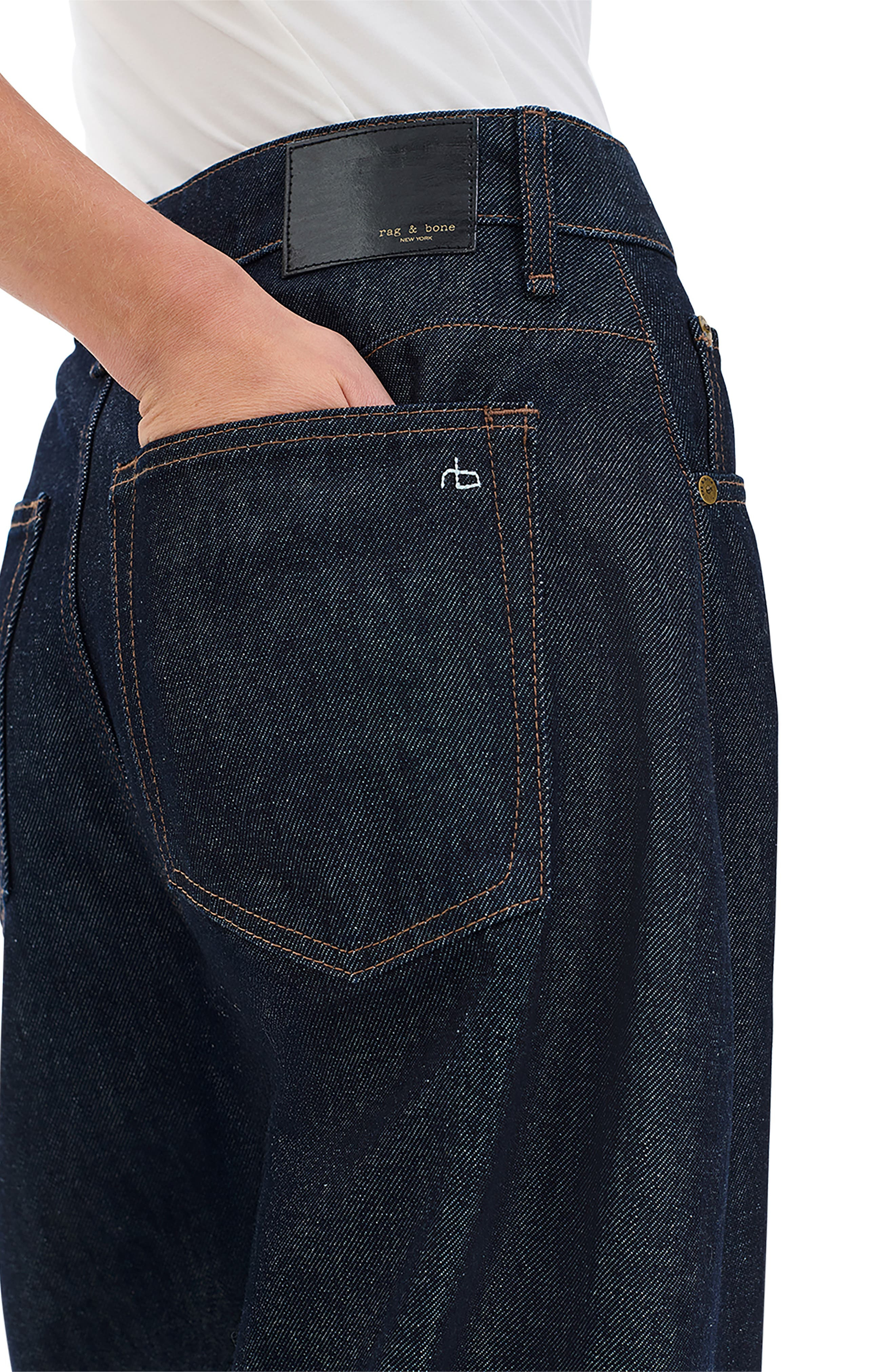 rag & bone Charlie Super High Waist Crop Barrel Jeans in Twilight Rinse at Nordstrom - 3