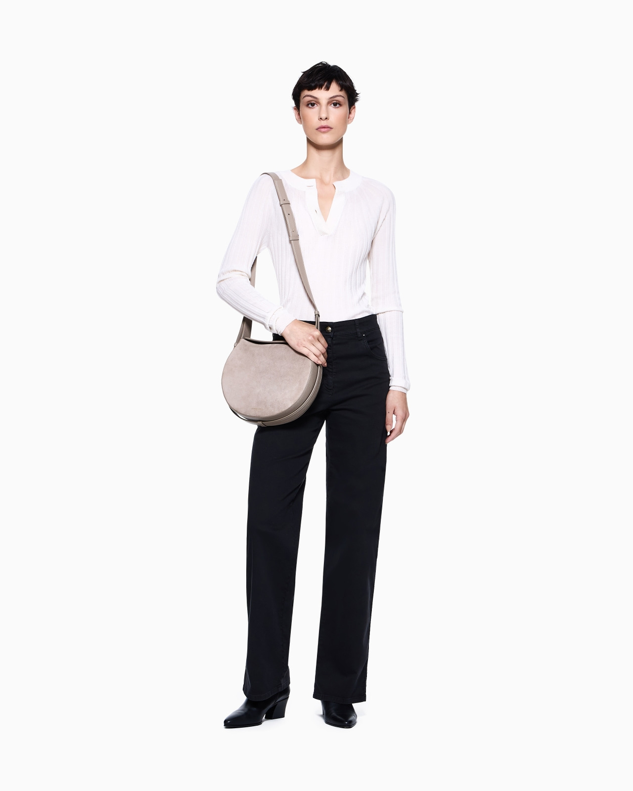 STRETCH-COTTON DENIM TROUSERS - 2