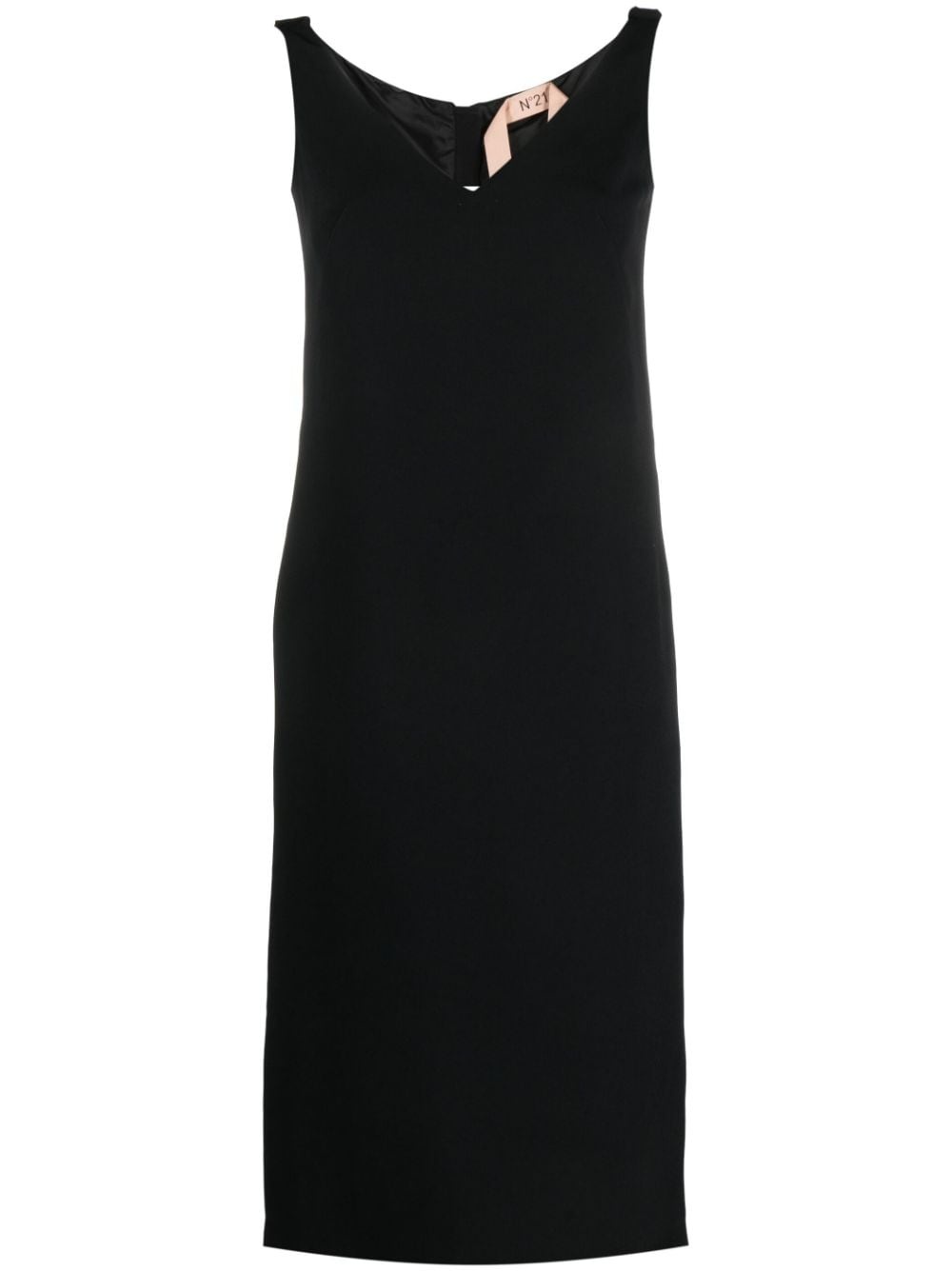 ruched-strap midi dress - 1