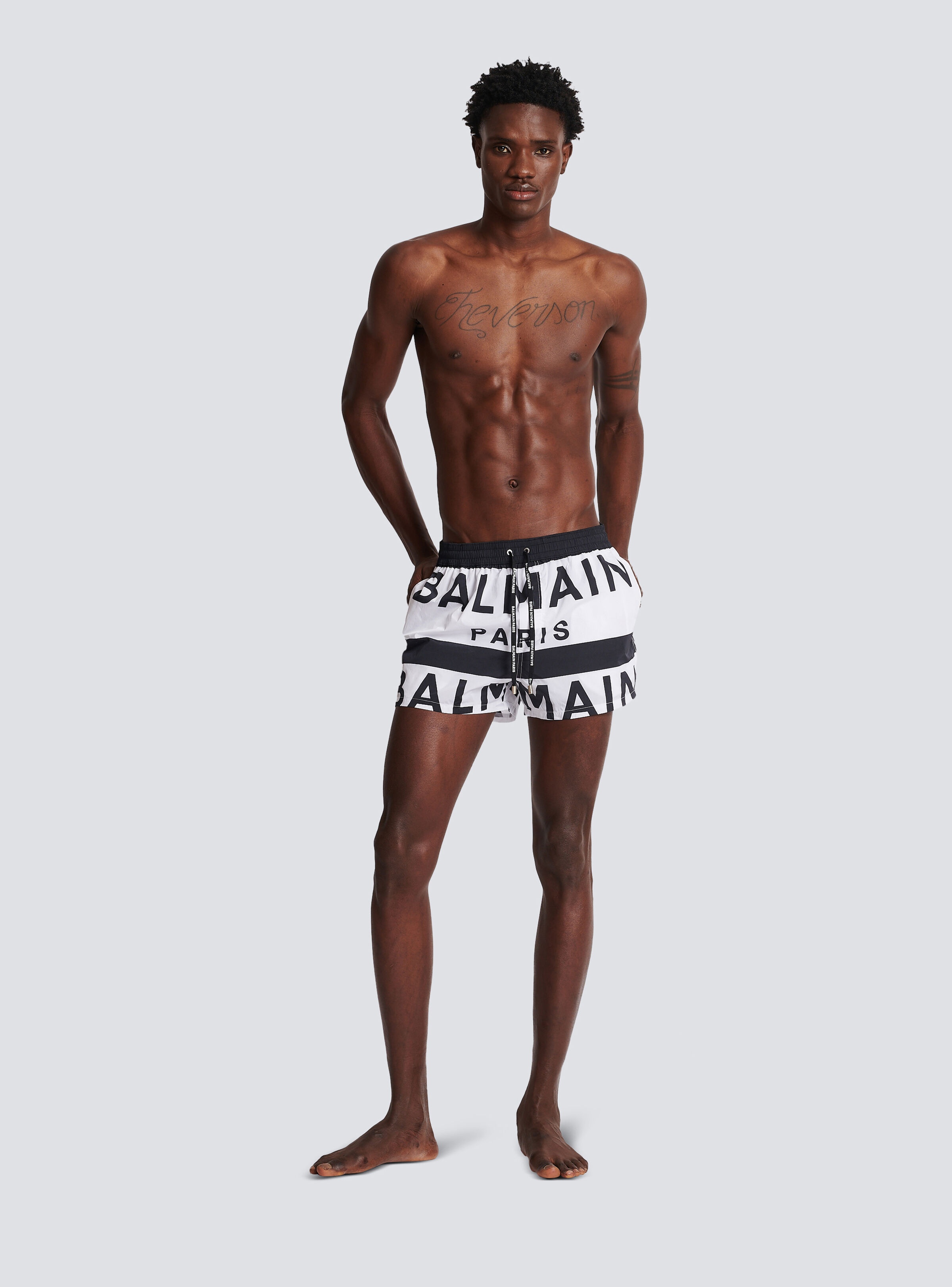 Balmain logo swim shorts - 2