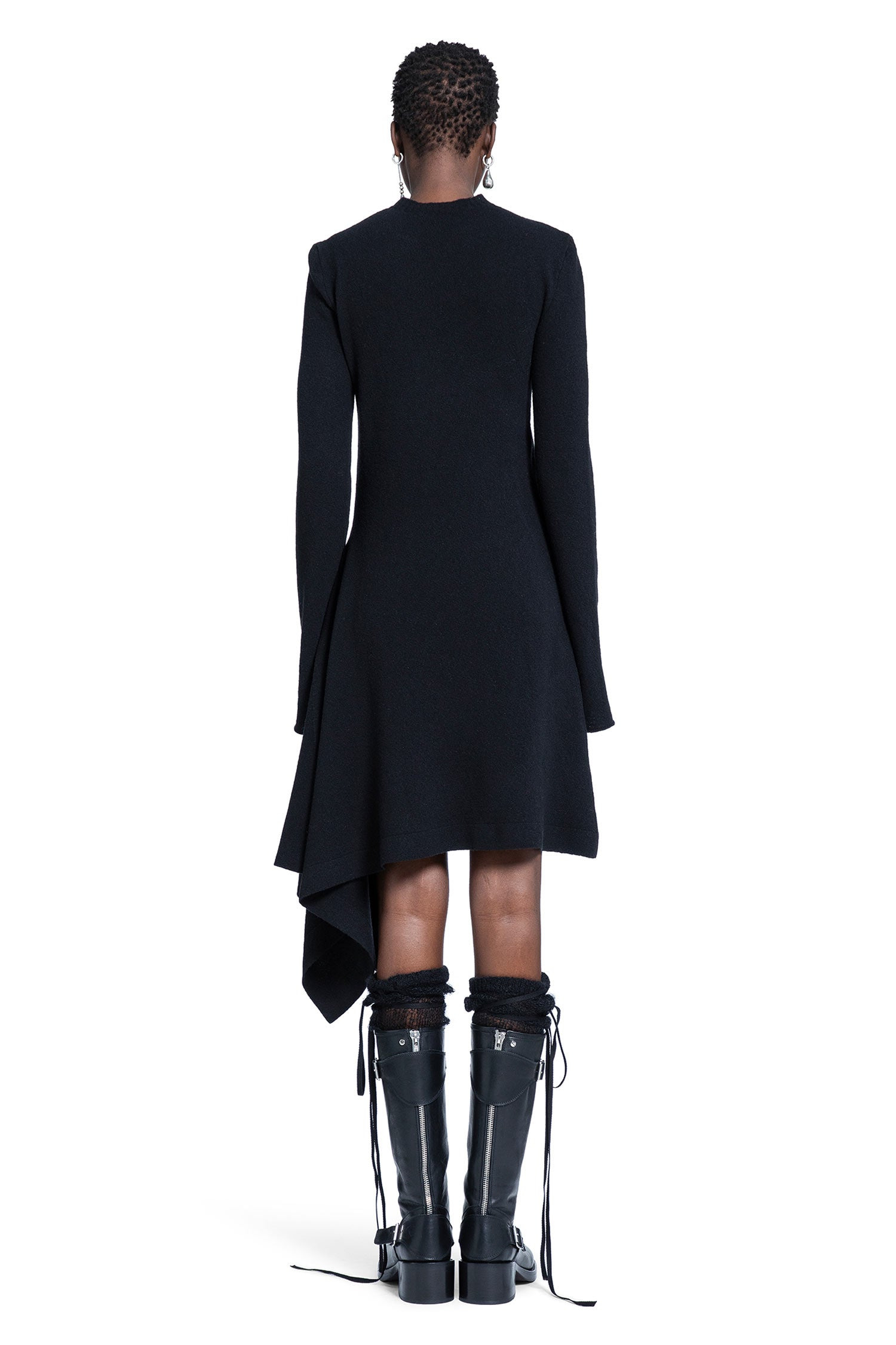 Cordule Lace-up Serafino Dress - 4