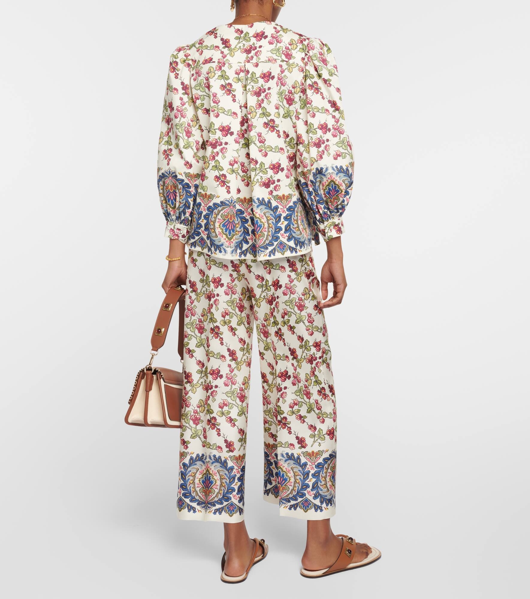 Printed ruffle-embellished top - 3