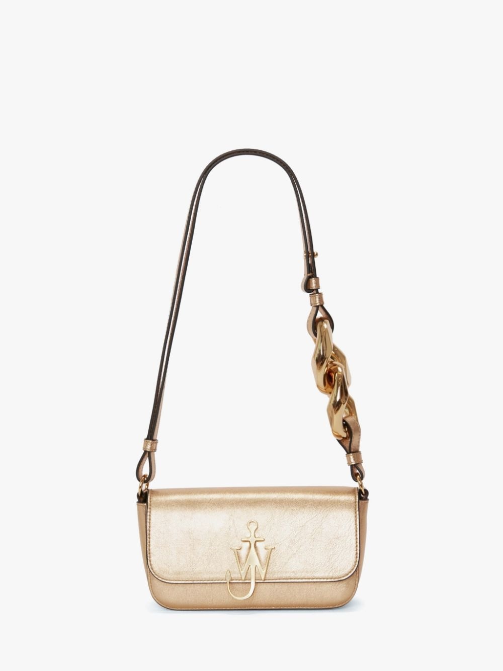 ANCHOR CHAIN BAGUETTE - LEATHER SHOULDER BAG - 1