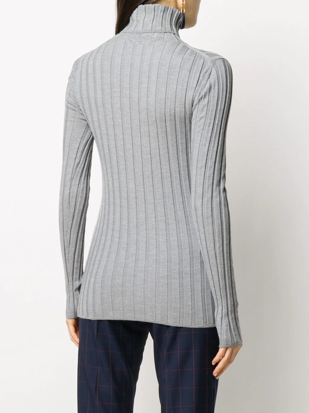 ribbed roll-neck jumper - 4