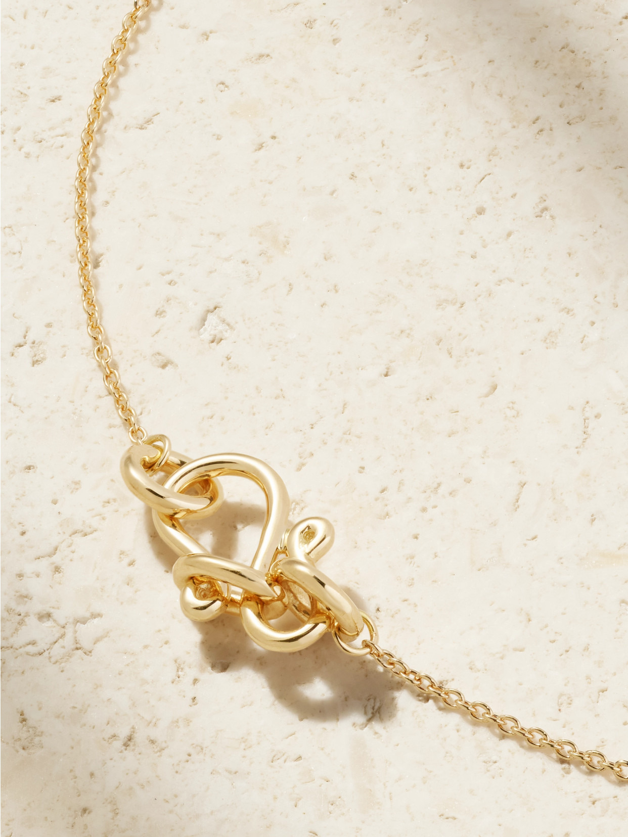 Simple Letter 18-karat Recycled Gold Diamond Necklace - 3