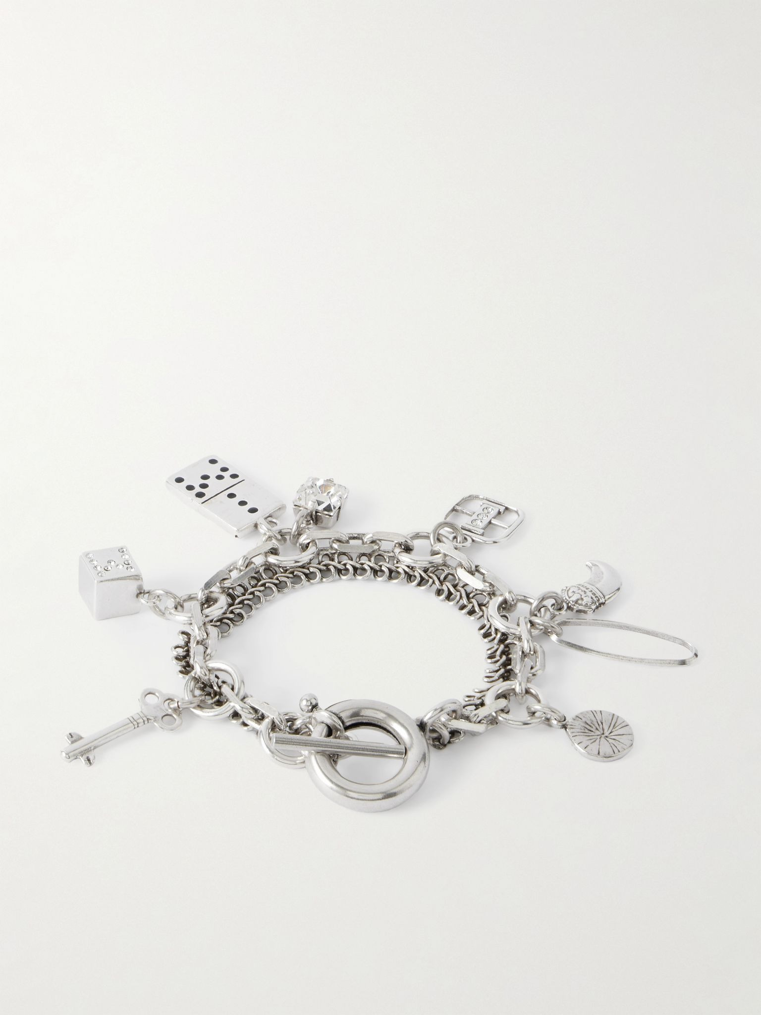 Crystal-embellished silver-tone bracelet Silver - 3