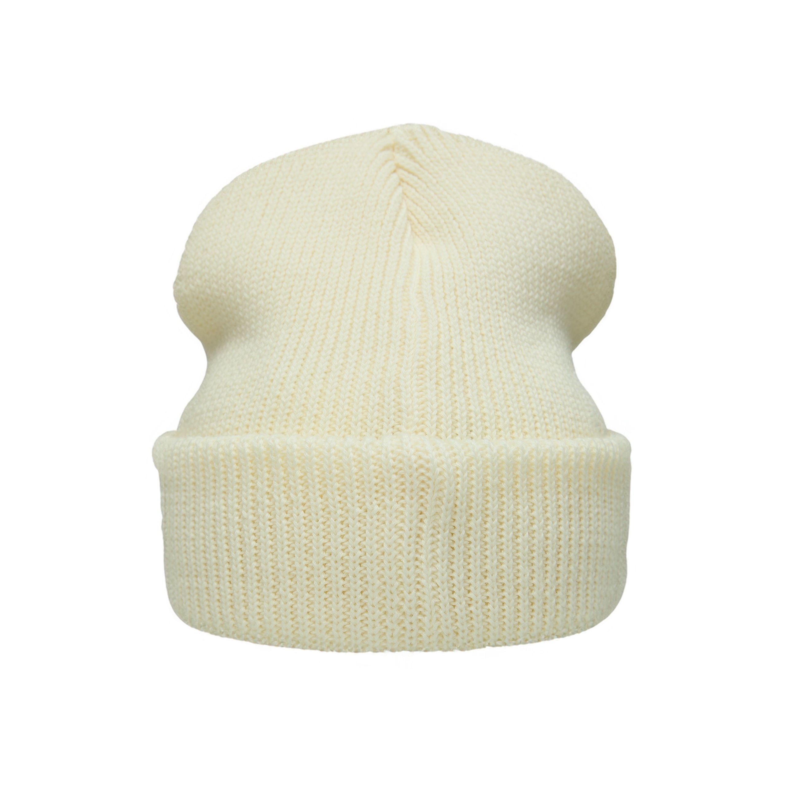 WHITE WOOL BEANIE - 4