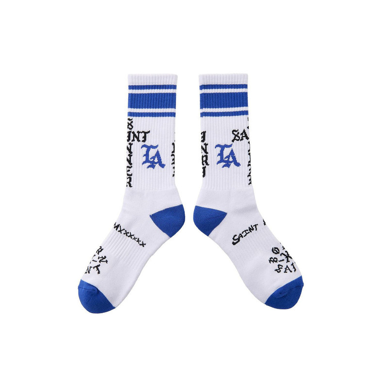 SAINT M×××××× SAINT SINNER SOCKS (WHITE/BLUE) outlook