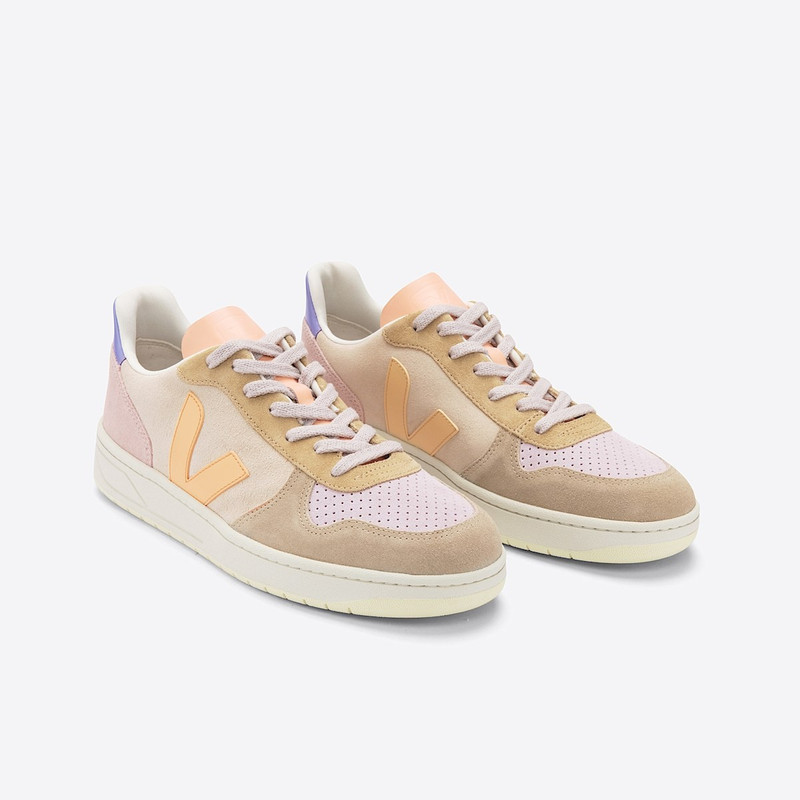 VEJA V-10 SUEDE MULTICO PEACH outlook