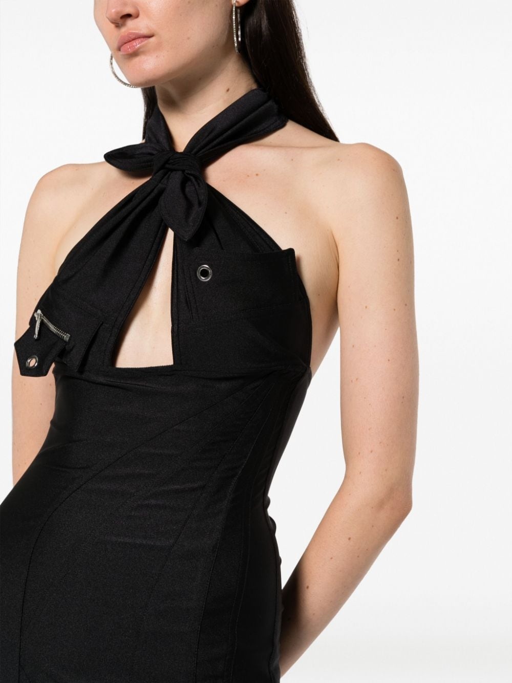 Racing halterneck minidress - 5