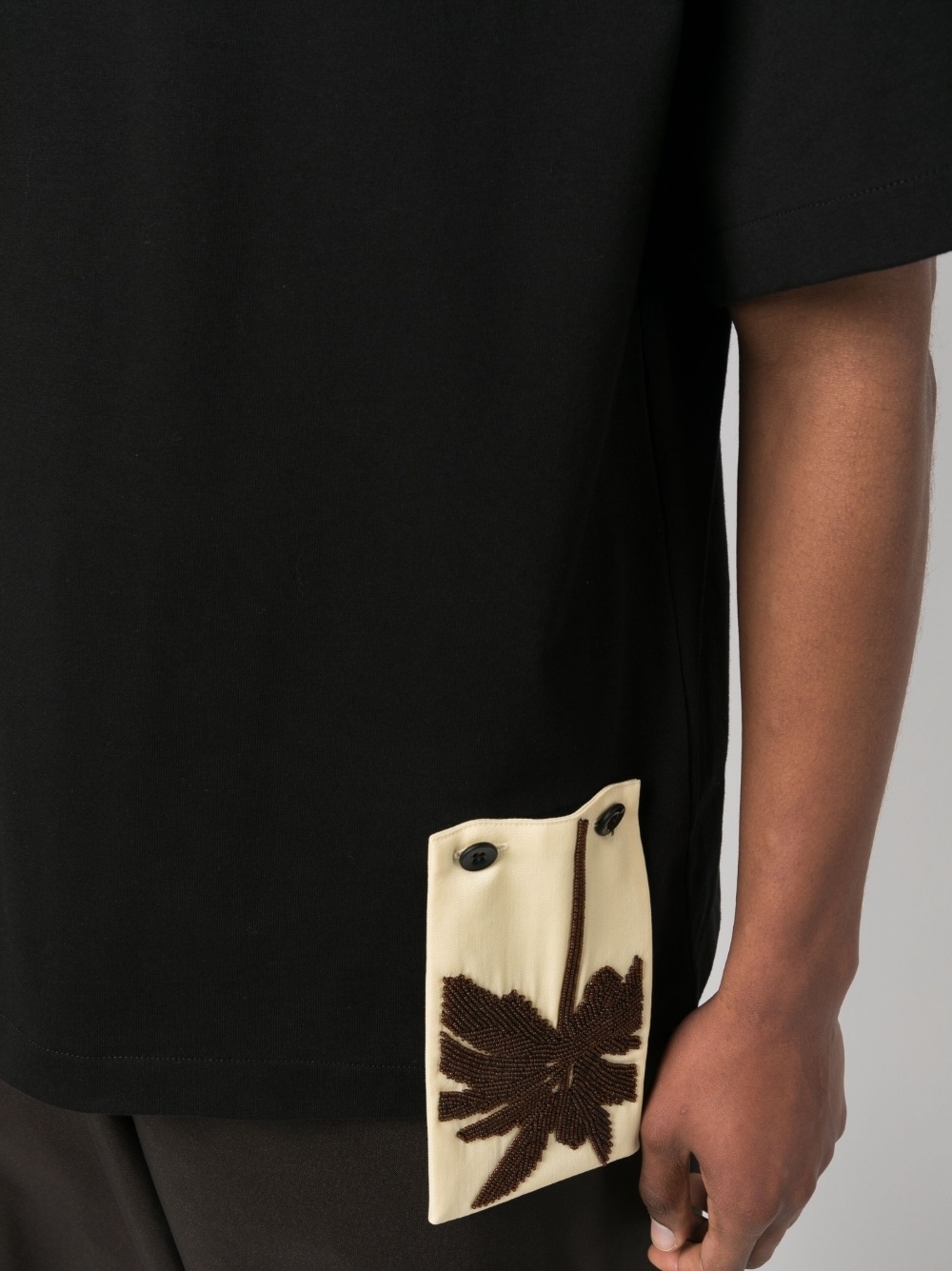 patch-detail cotton T-shirt - 5