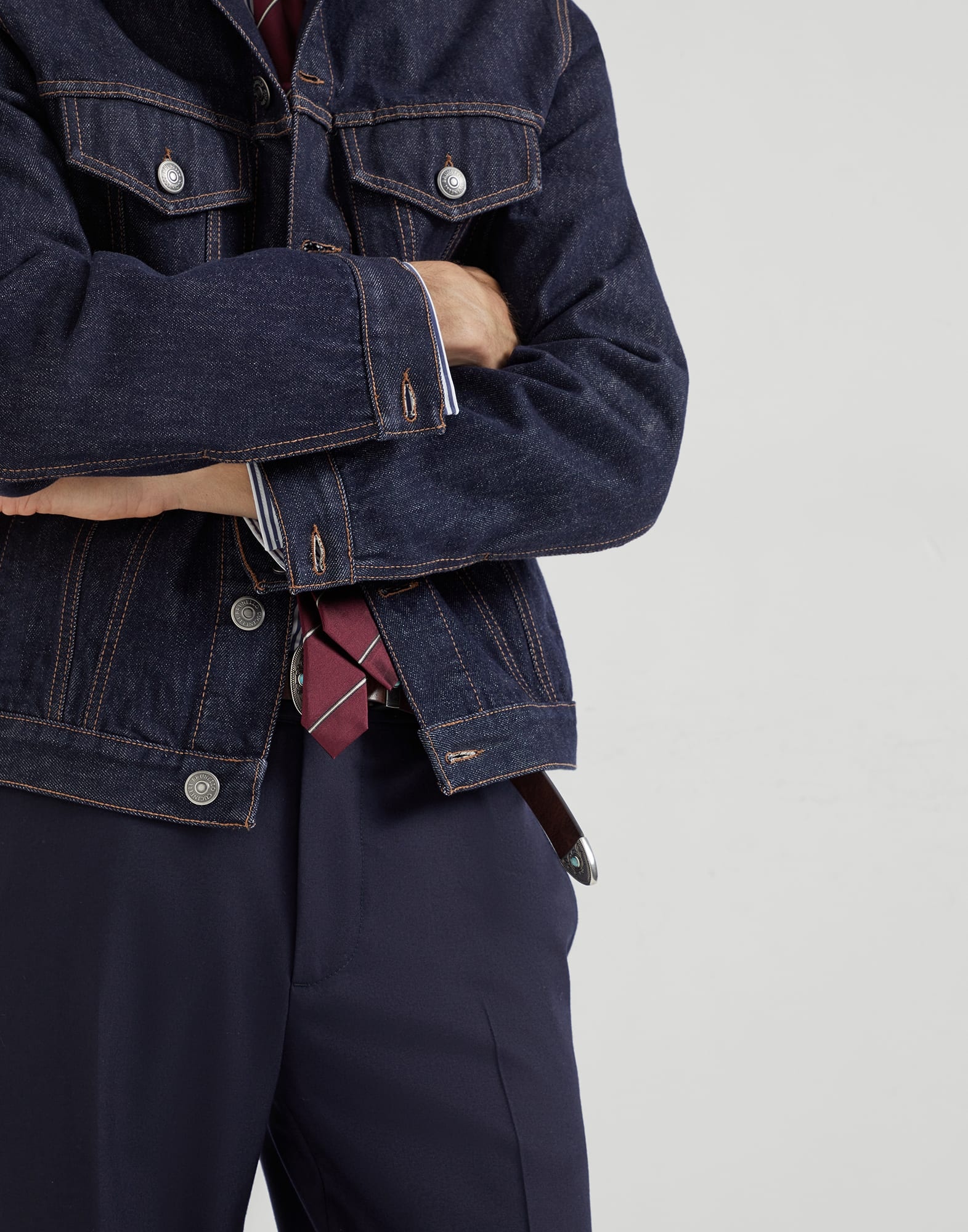 Virgin wool flannel Italian fit trousers - 3
