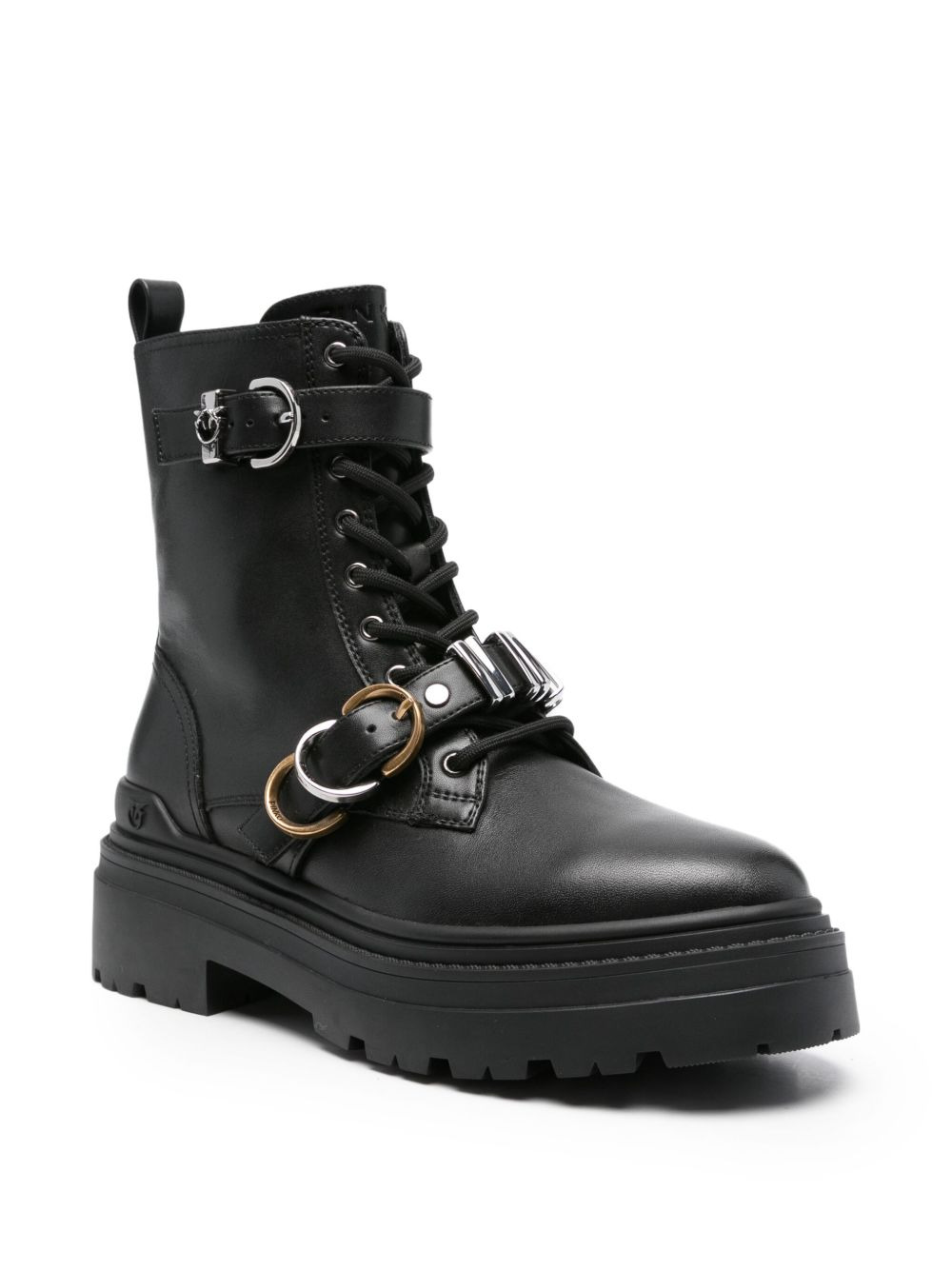 leather combat boots - 2