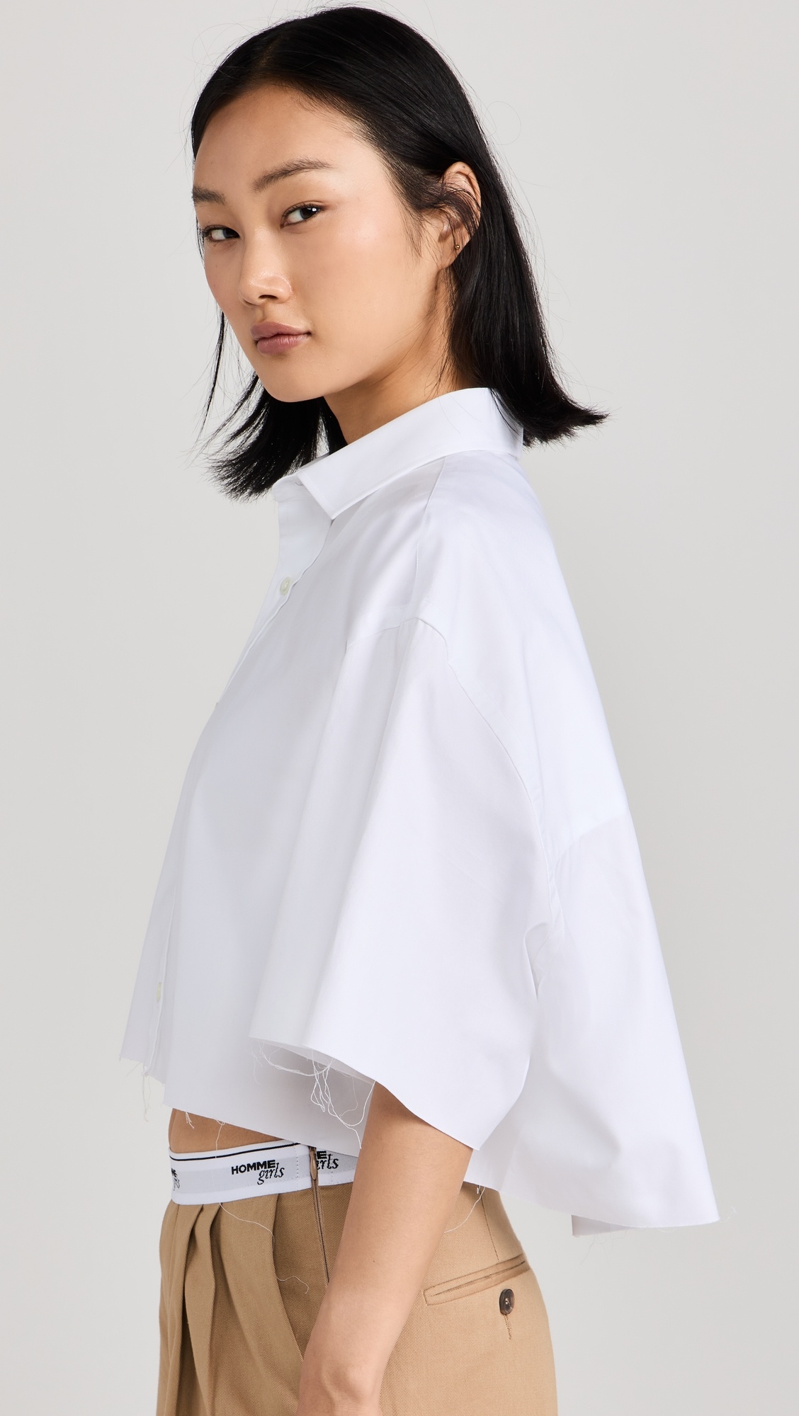 Oversized Crop Shirt - 3