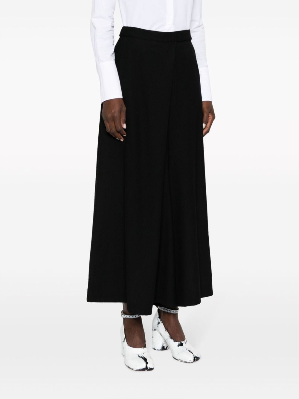 high-waist wool maxi skirt - 3