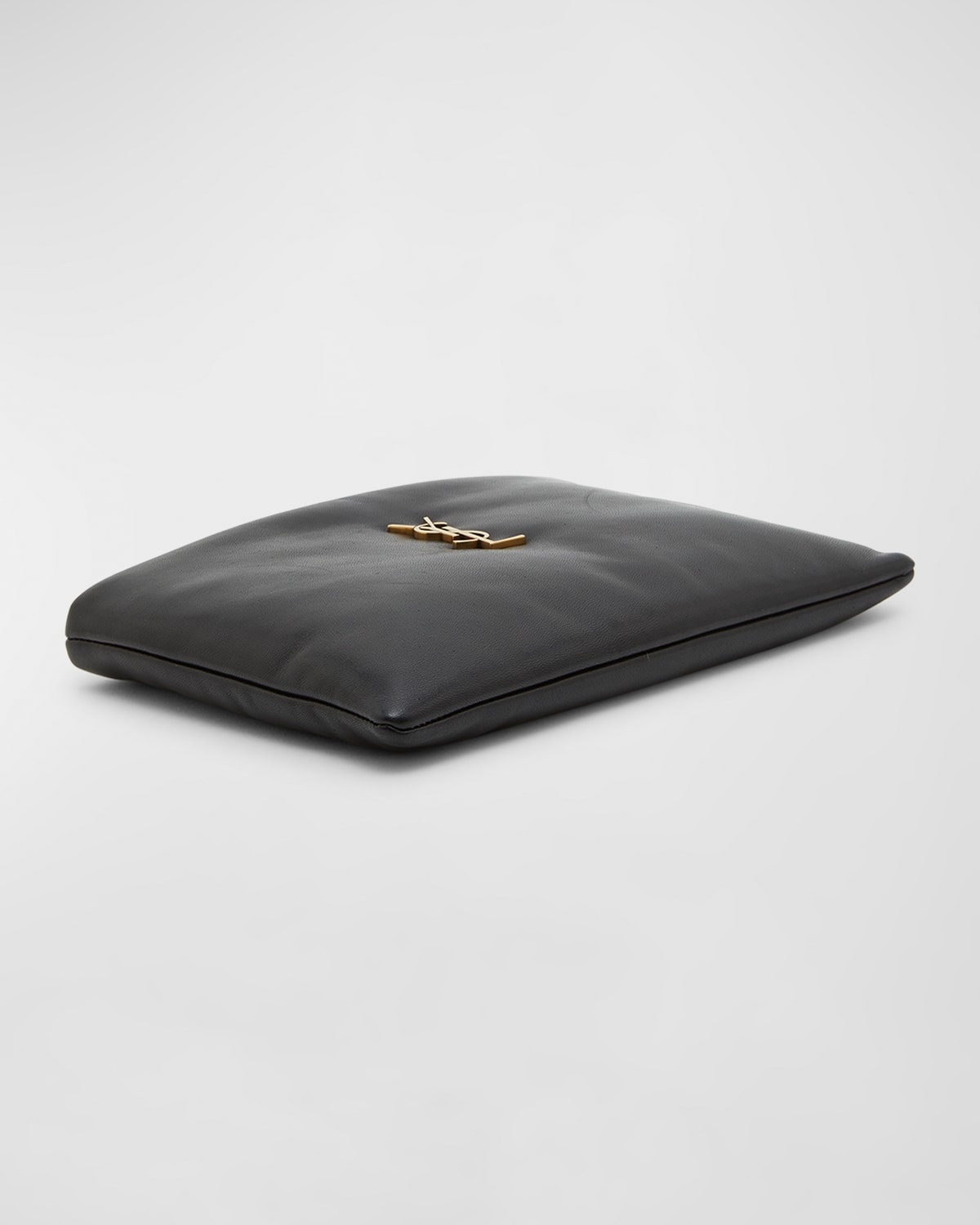 Calypso Small YSL Clutch Bag in Smooth Padded Leather - 2