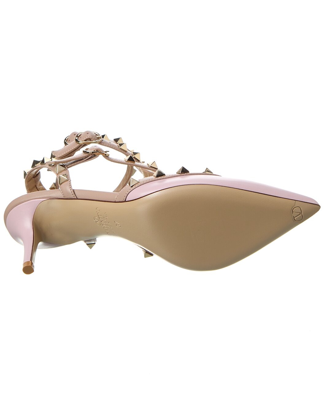 Valentino Rockstud Caged 65 Leather Ankle Strap Pump - 4