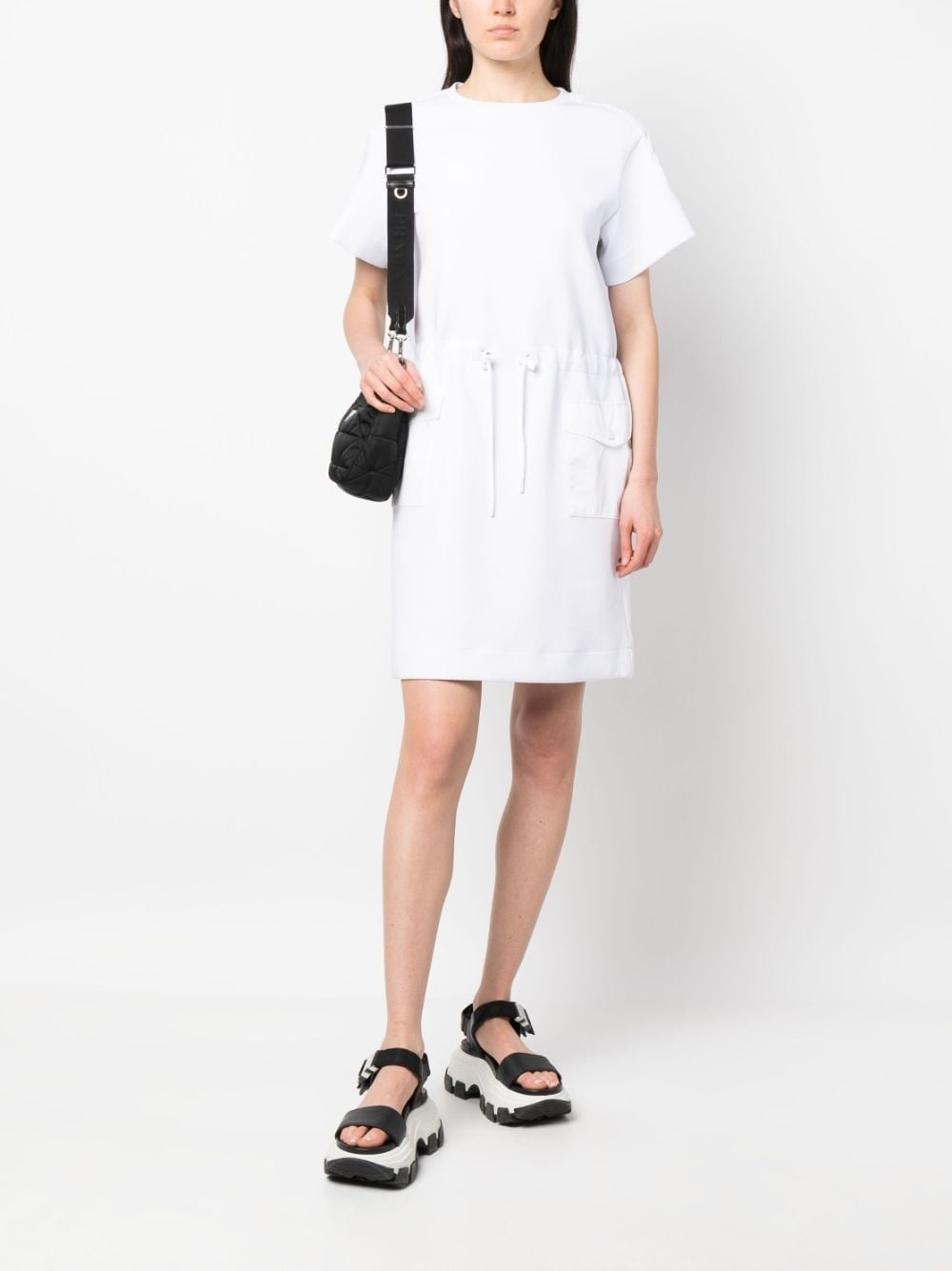 logo-patch short-sleeve dress - 2