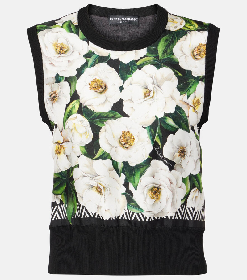 Floral print silk top 1