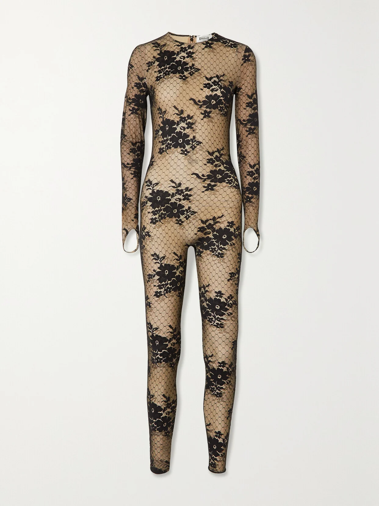 + N°21 Pattie Stretch-mesh And Lace Jumpsuit - 1