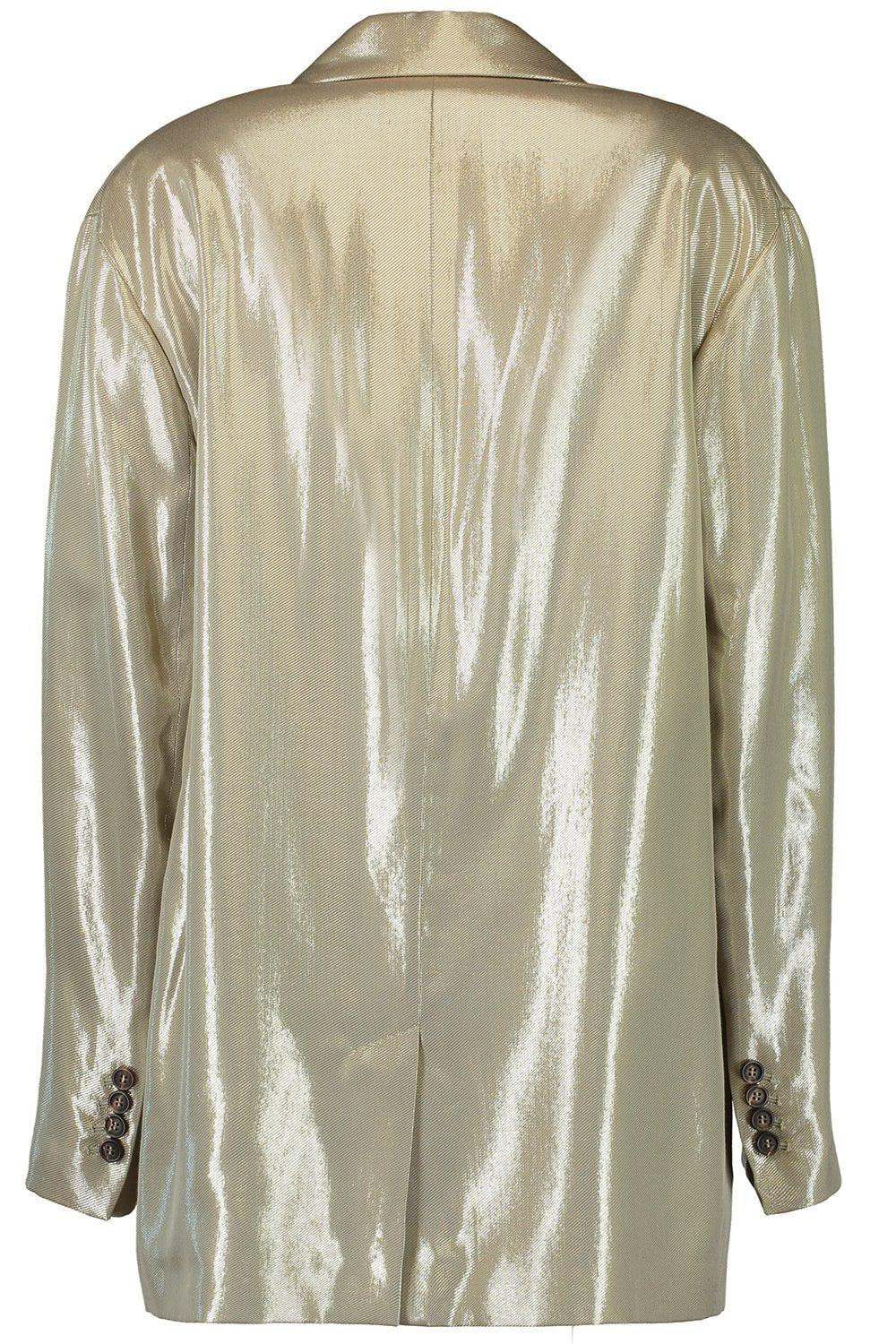 Metallic Single Breast Blazer - 4