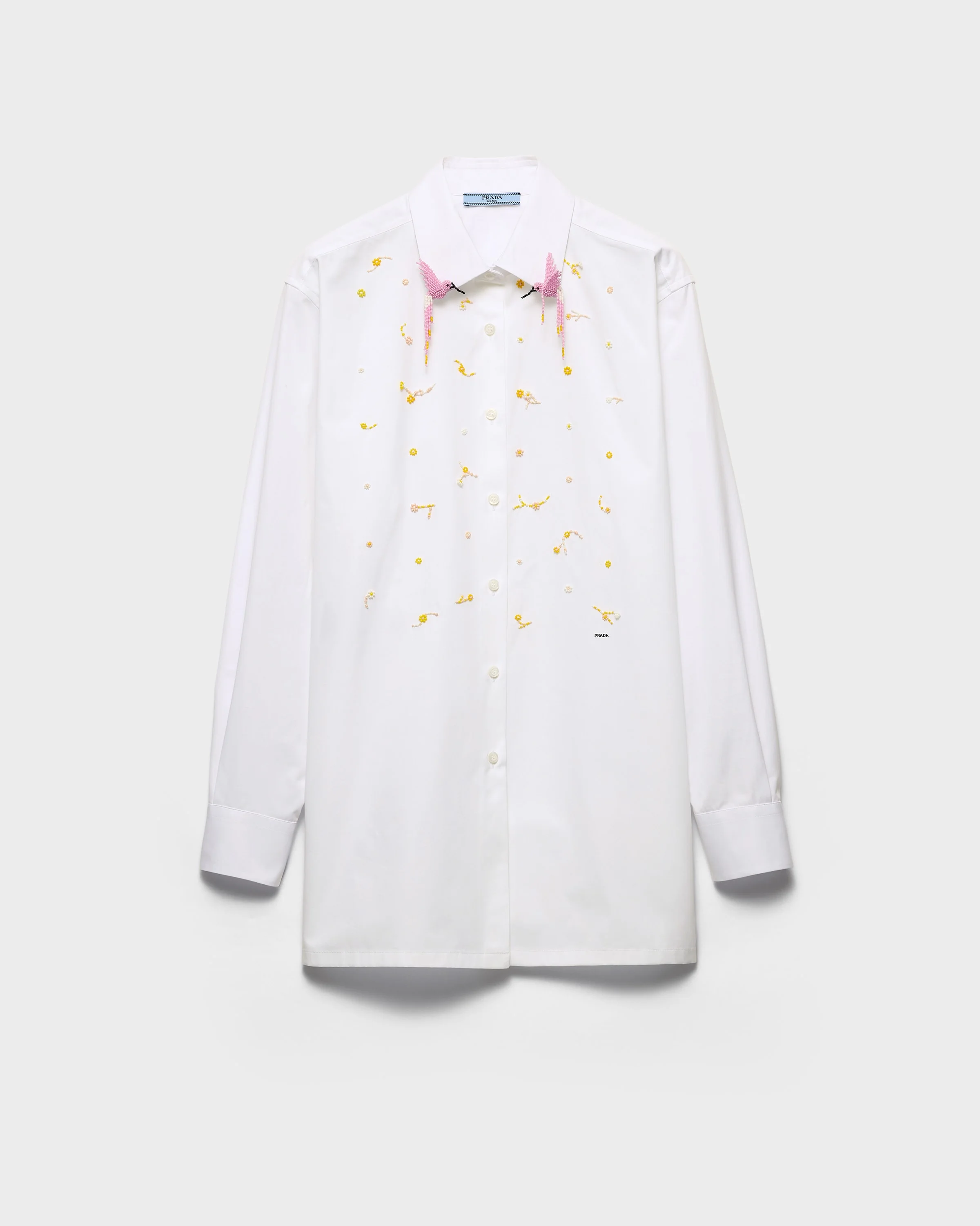 Embroidered poplin shirt - 1