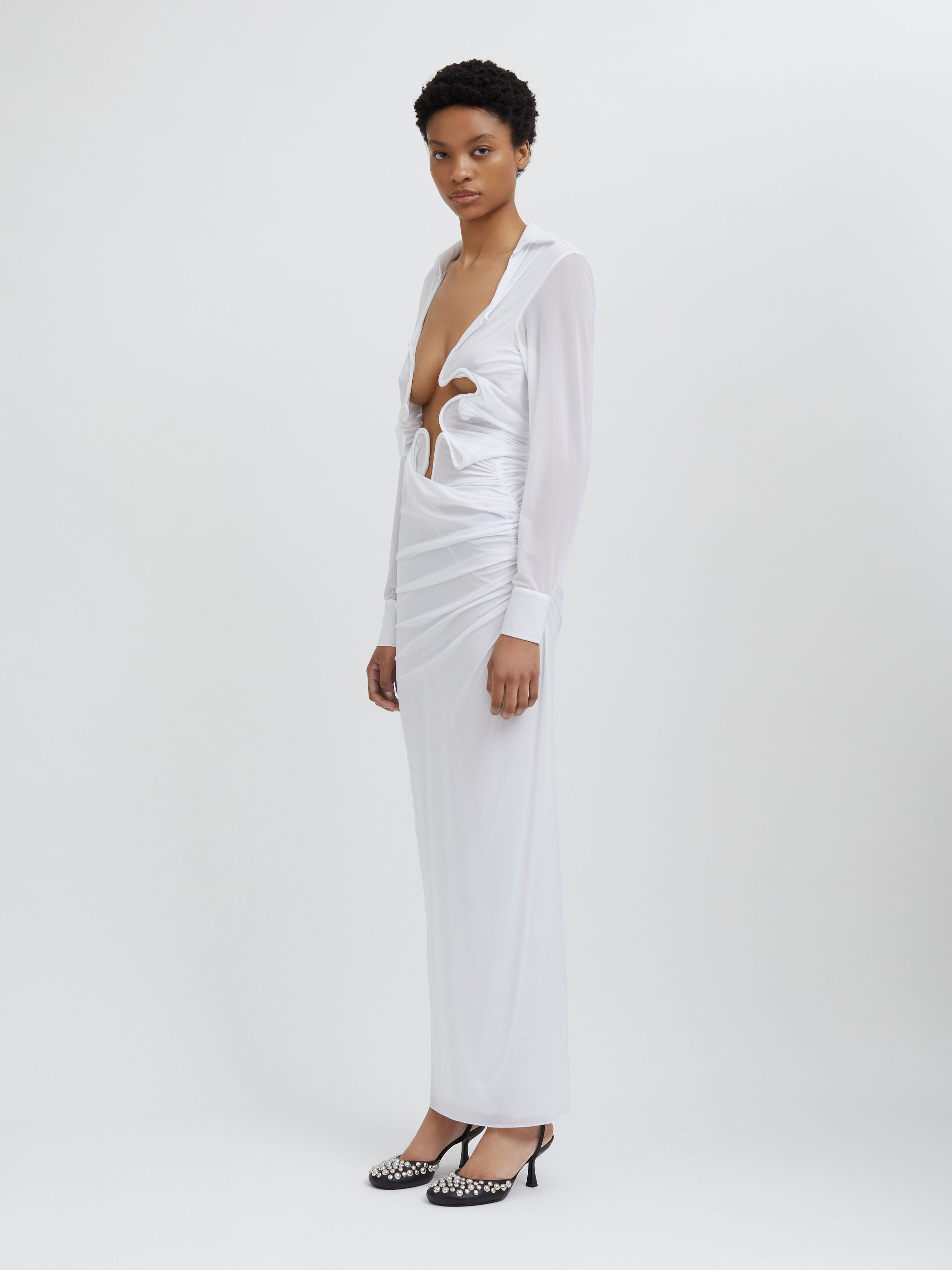 Venus Plunge Shirt Dress - 4