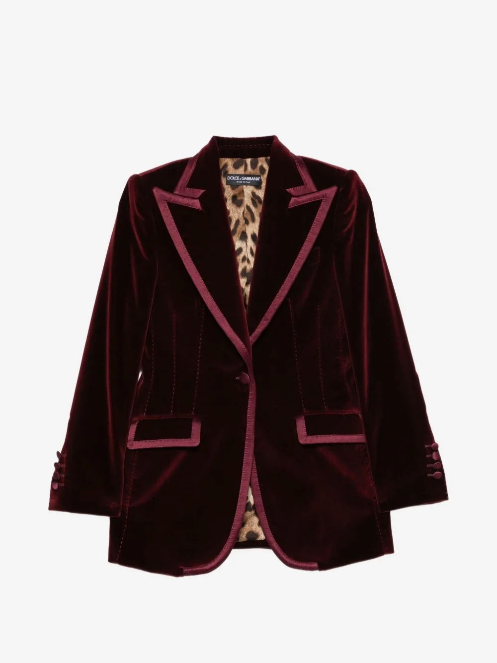 velvet single-breasted blazer - 1