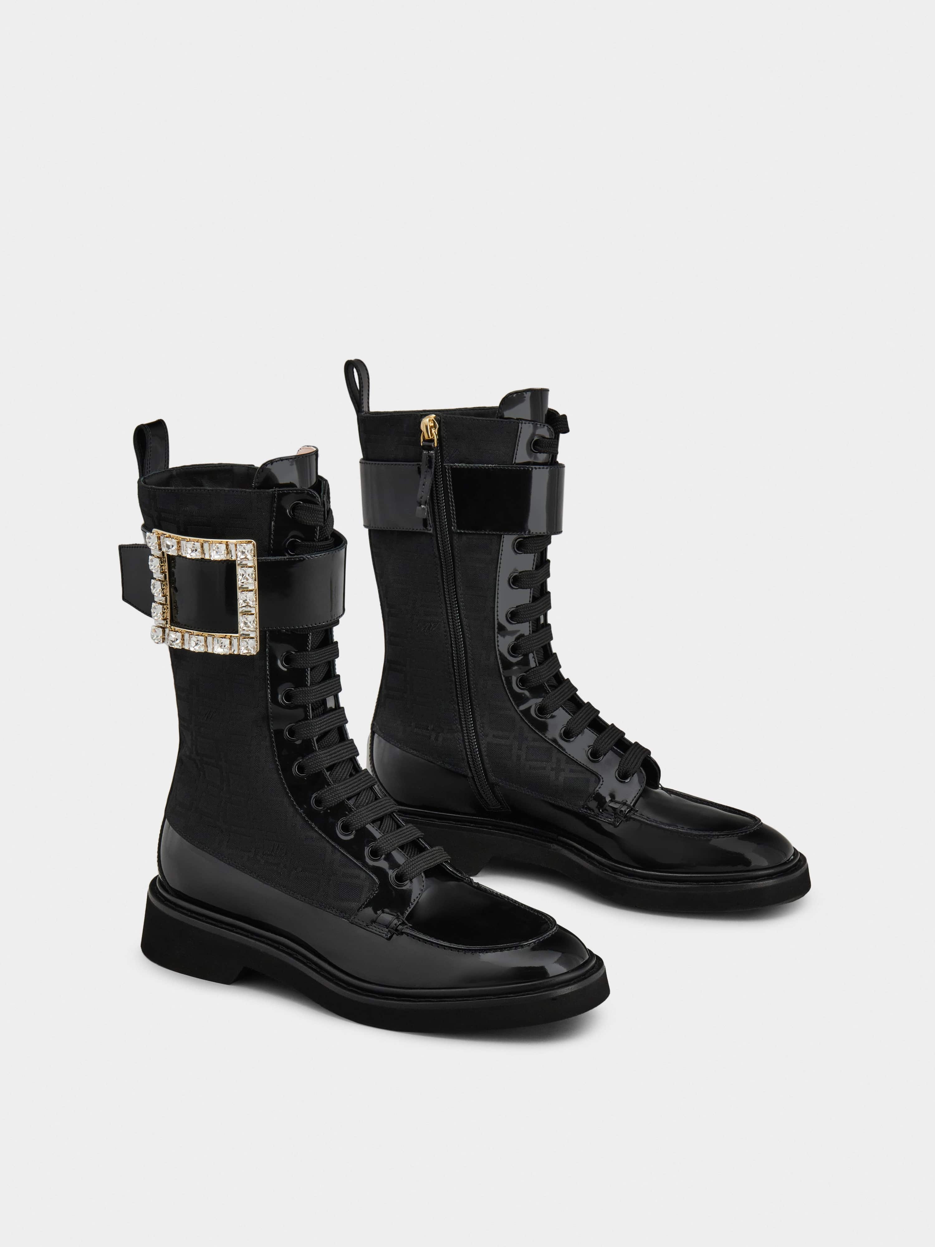 Viv' Rangers Strass Buckle Boots in Fabrics - 3