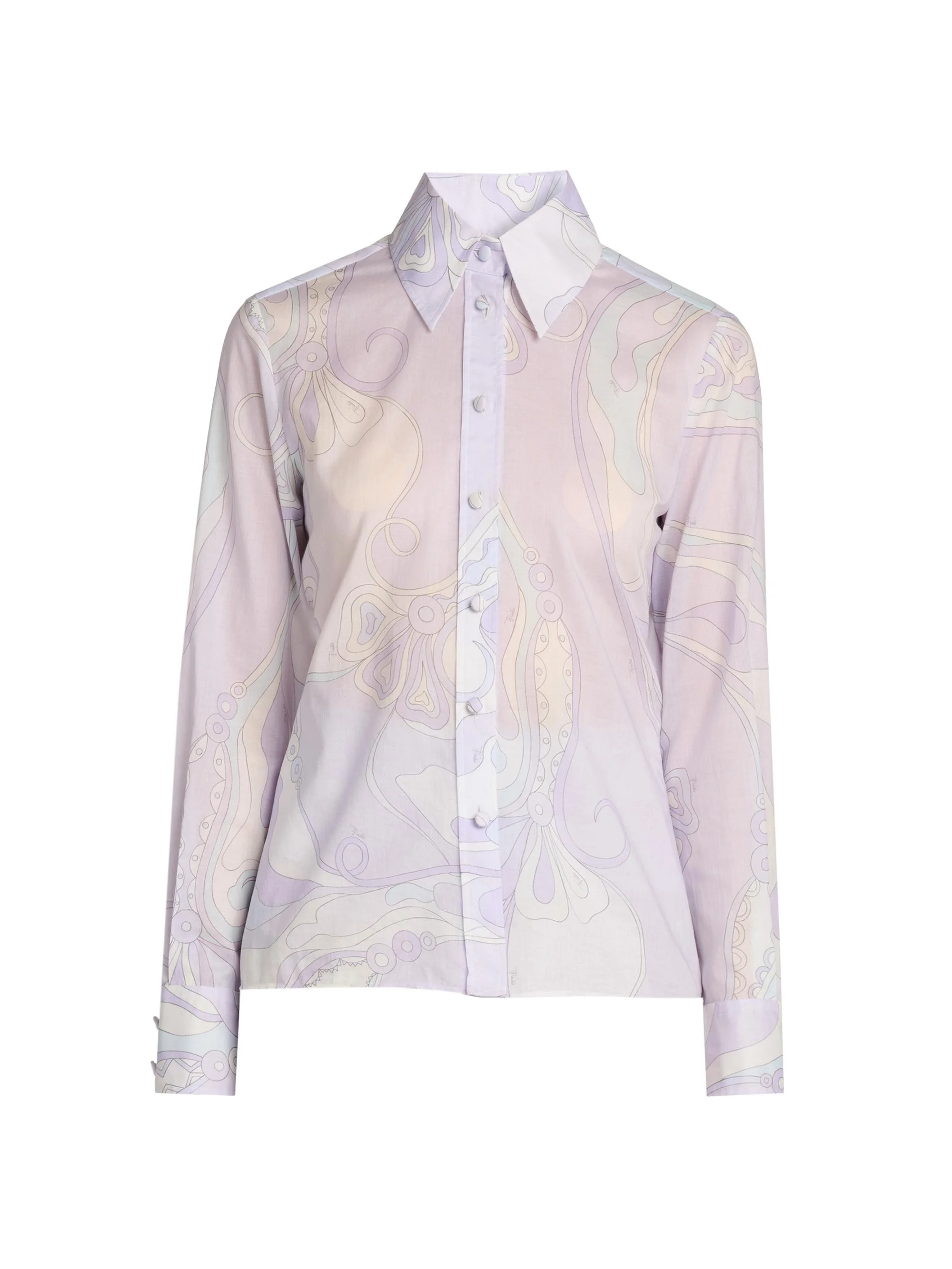 Women's Passepartout Cotton Muslin Slim-Fit Shirt - Lavander - 1
