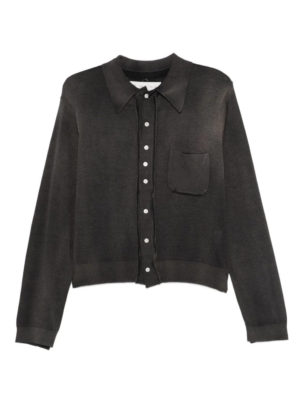 silk-blend cardigan - 1