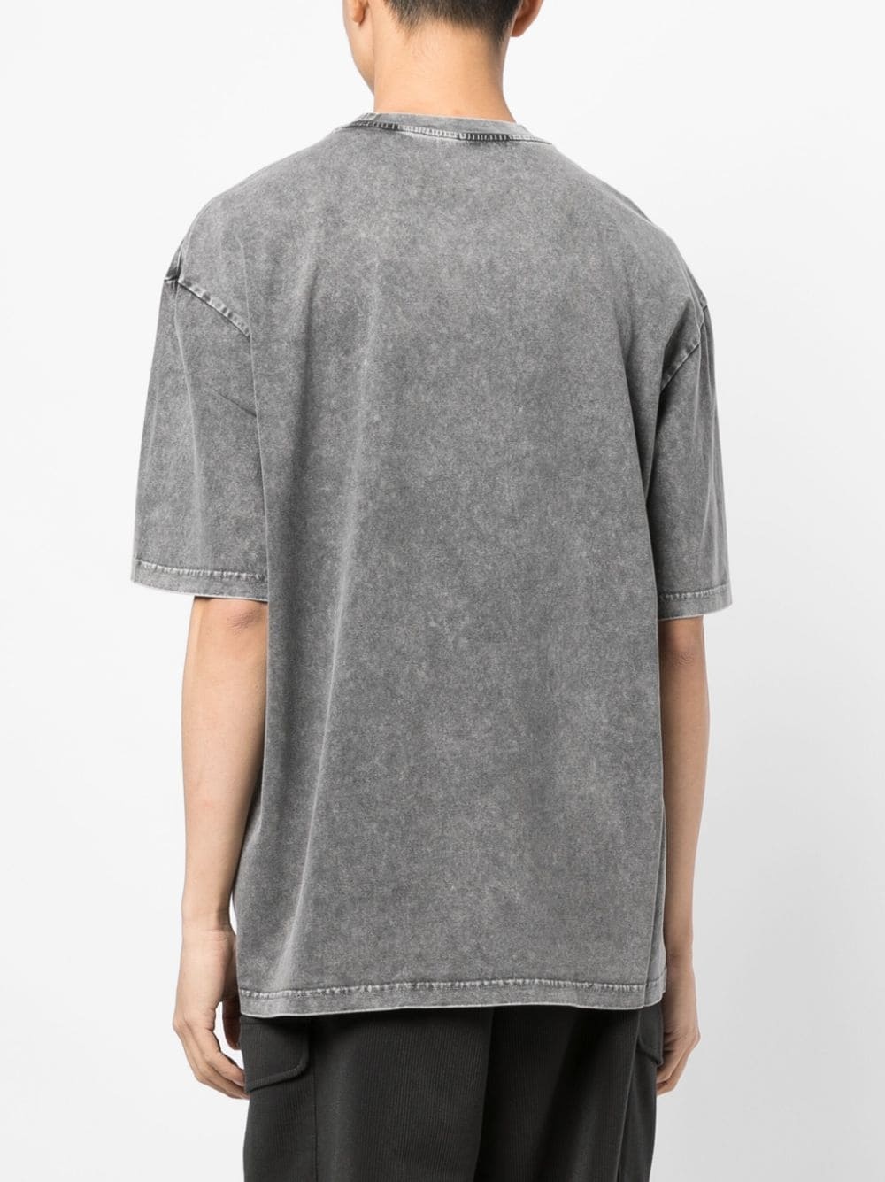 logo-embroidered cotton T-shirt - 4