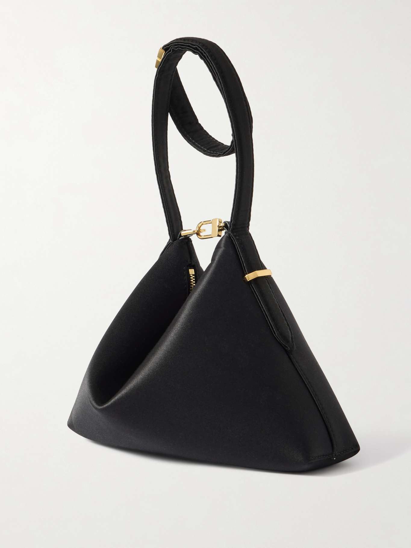 Bevel satin clutch Black - 3