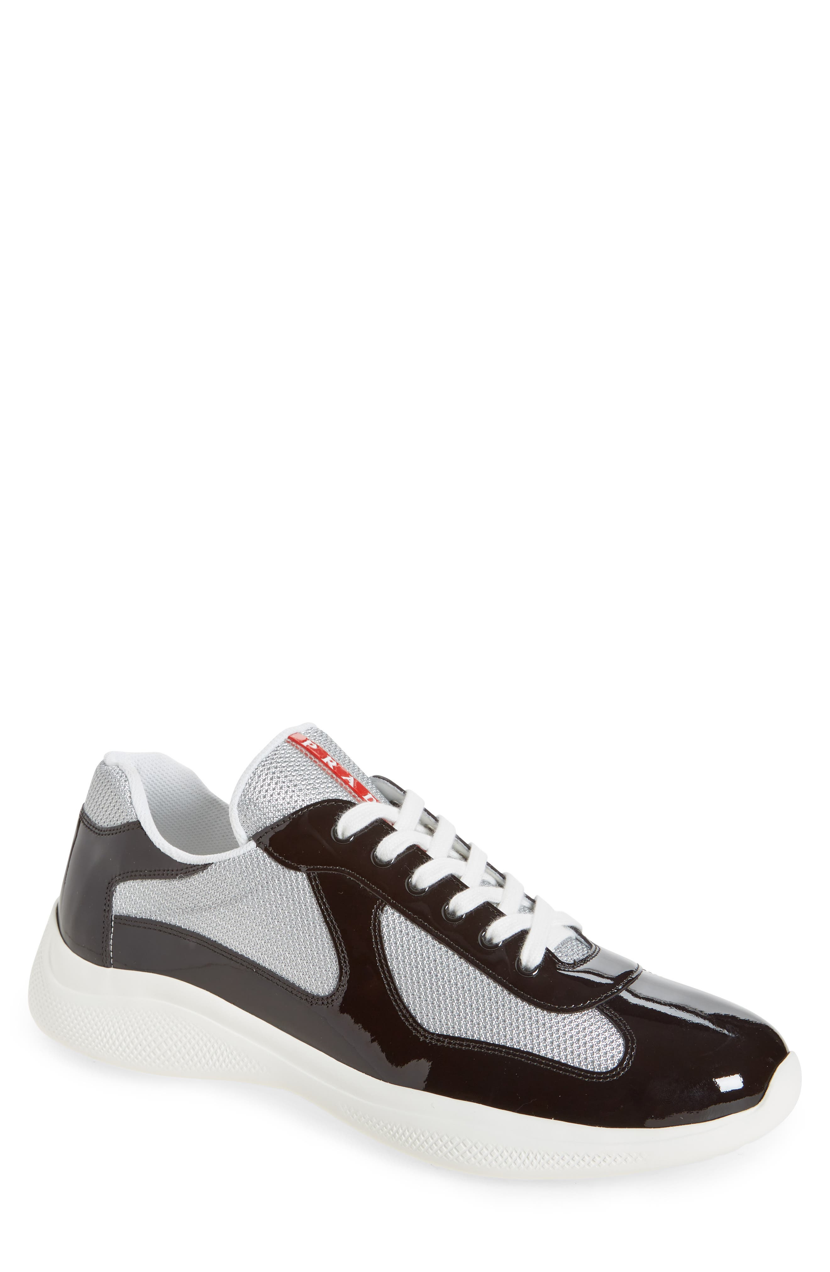Prada America's Cup Sneaker in Fobw3 Ebano/Argento at Nordstrom - 1