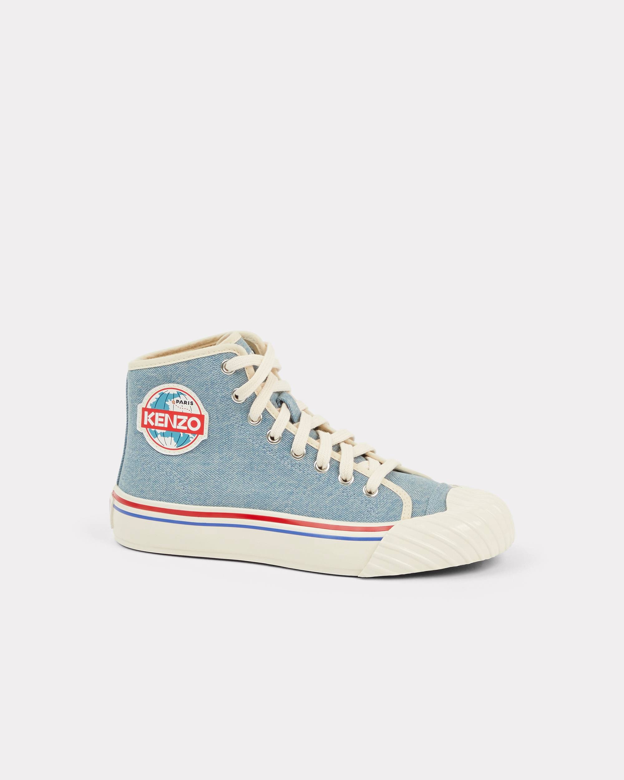 Women's High-Top Trainer, DENIM