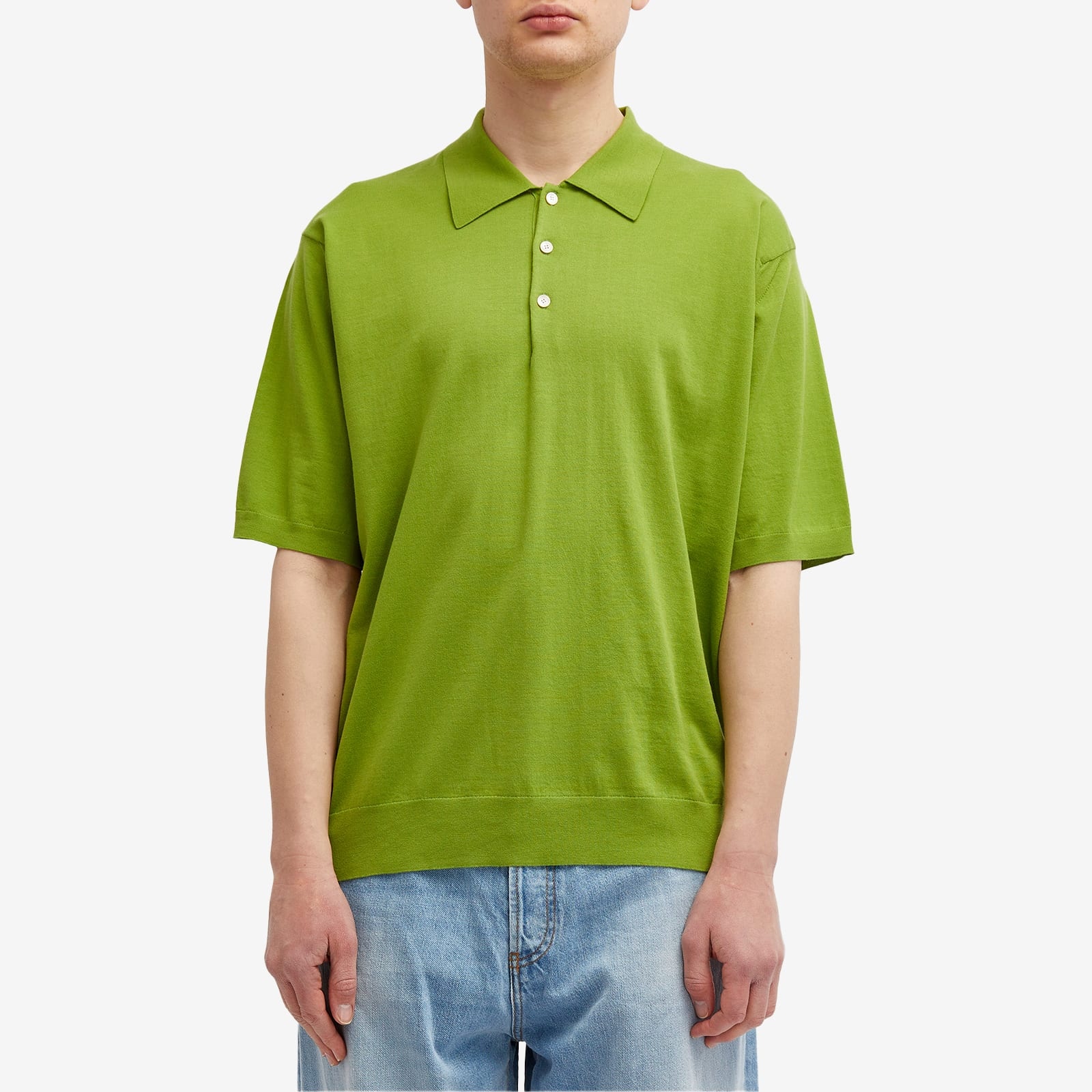 Auralee Cotton Knit Polo - 2