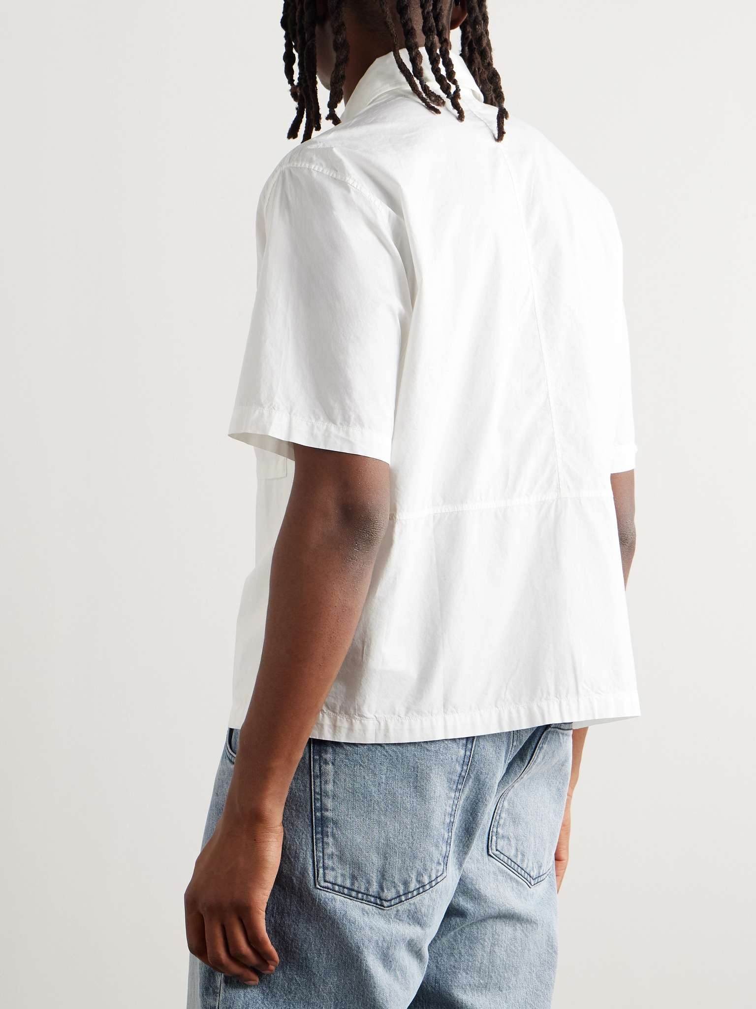 Logo-Embroidered Cotton-Poplin Shirt - 3