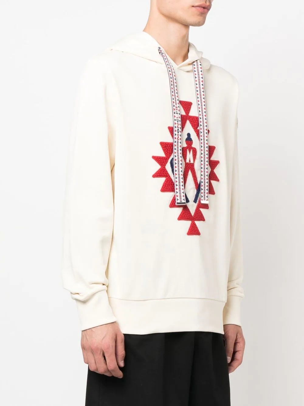 embroidered cotton hoodie - 3