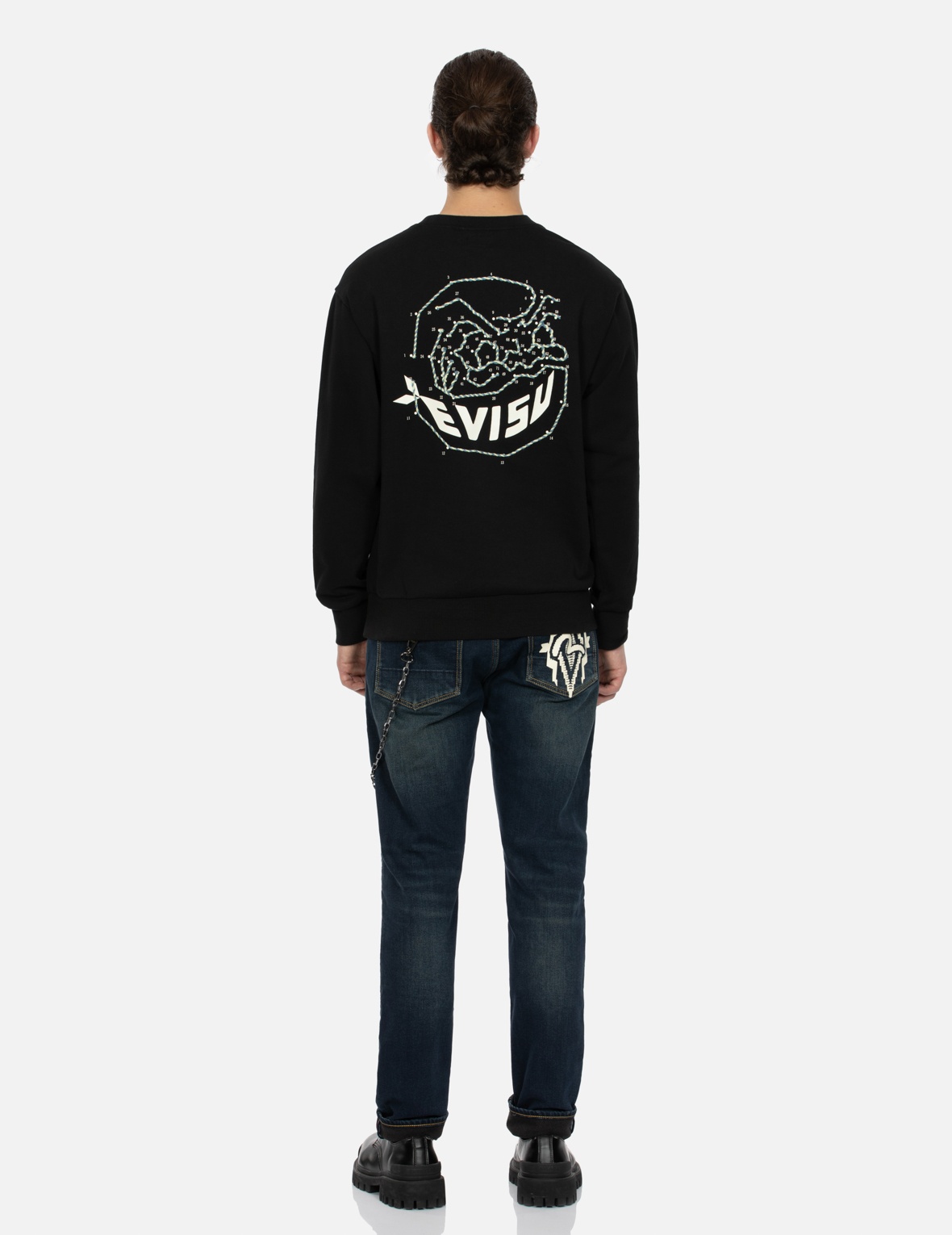 DOT-TO-DOT DARUMA AND LOGO PRINT RELAX FIT SWEATSHIRT - 4
