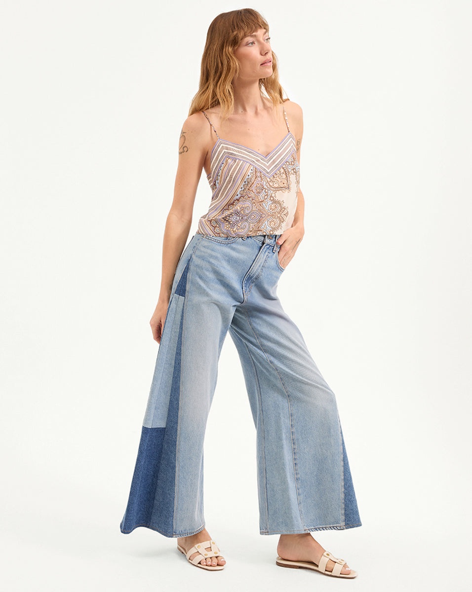 VICKI PATCHWORK WIDE-LEG JEAN - 4