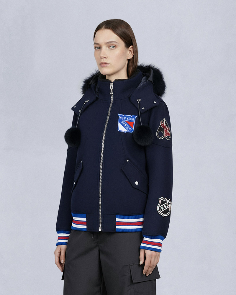 NHL X MOOSE KNUCKLES RANGERS BOMBER JACKET 3
