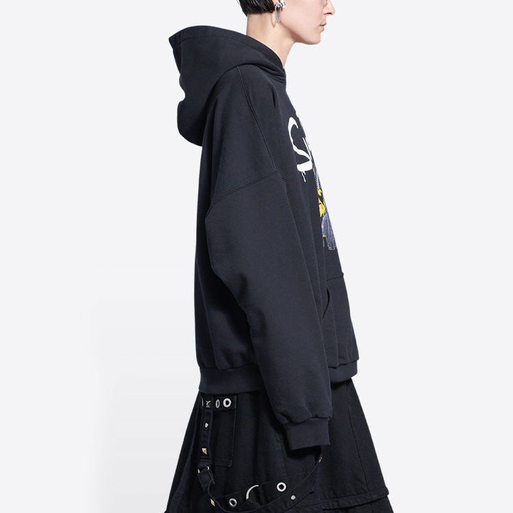 Balenciaga x THE SIMPSONS Cotton Hoodie Wide Fit 'Black' 675003TLVG81000 - 6