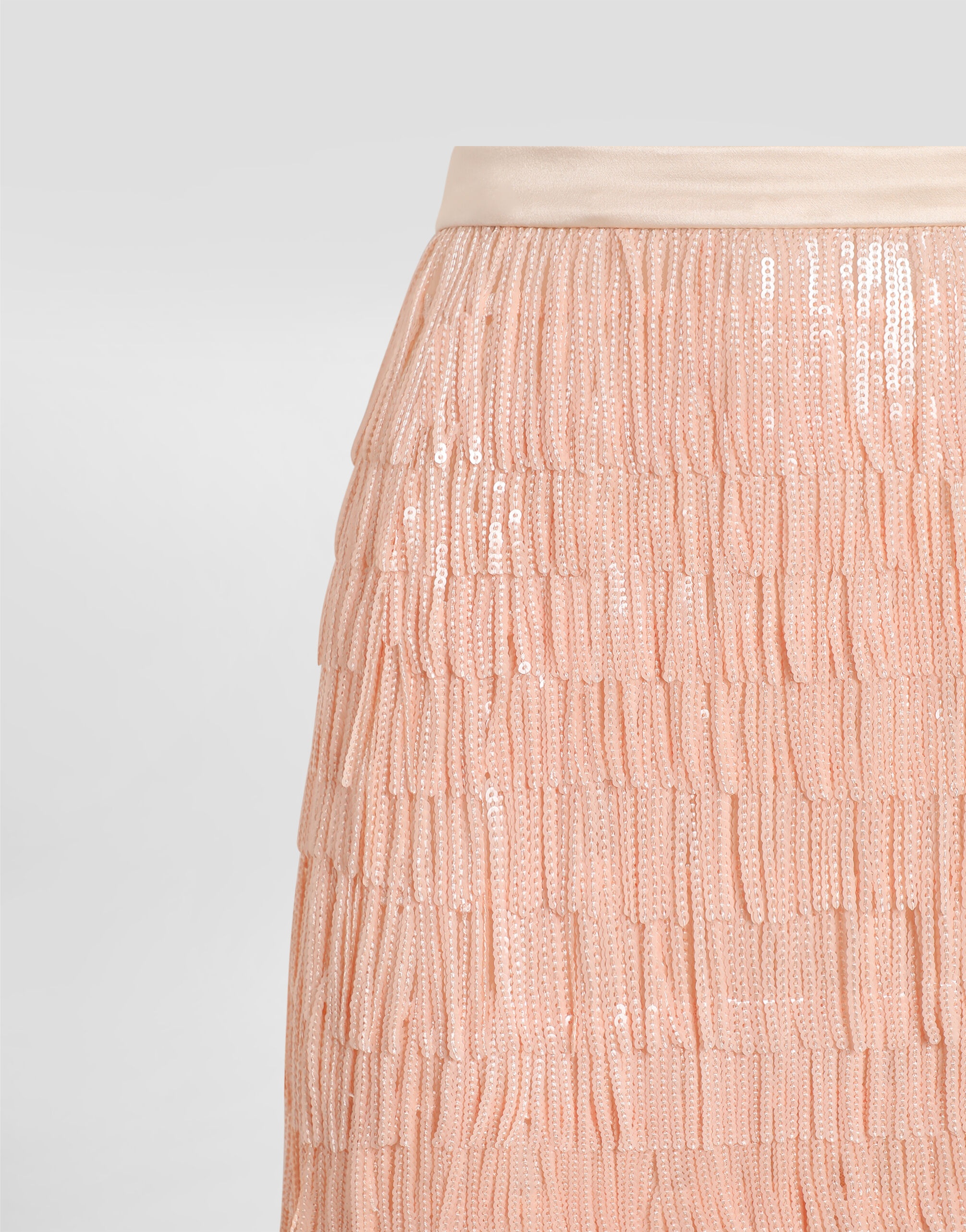 Sequined midi skirt with fringed embellishment - 3