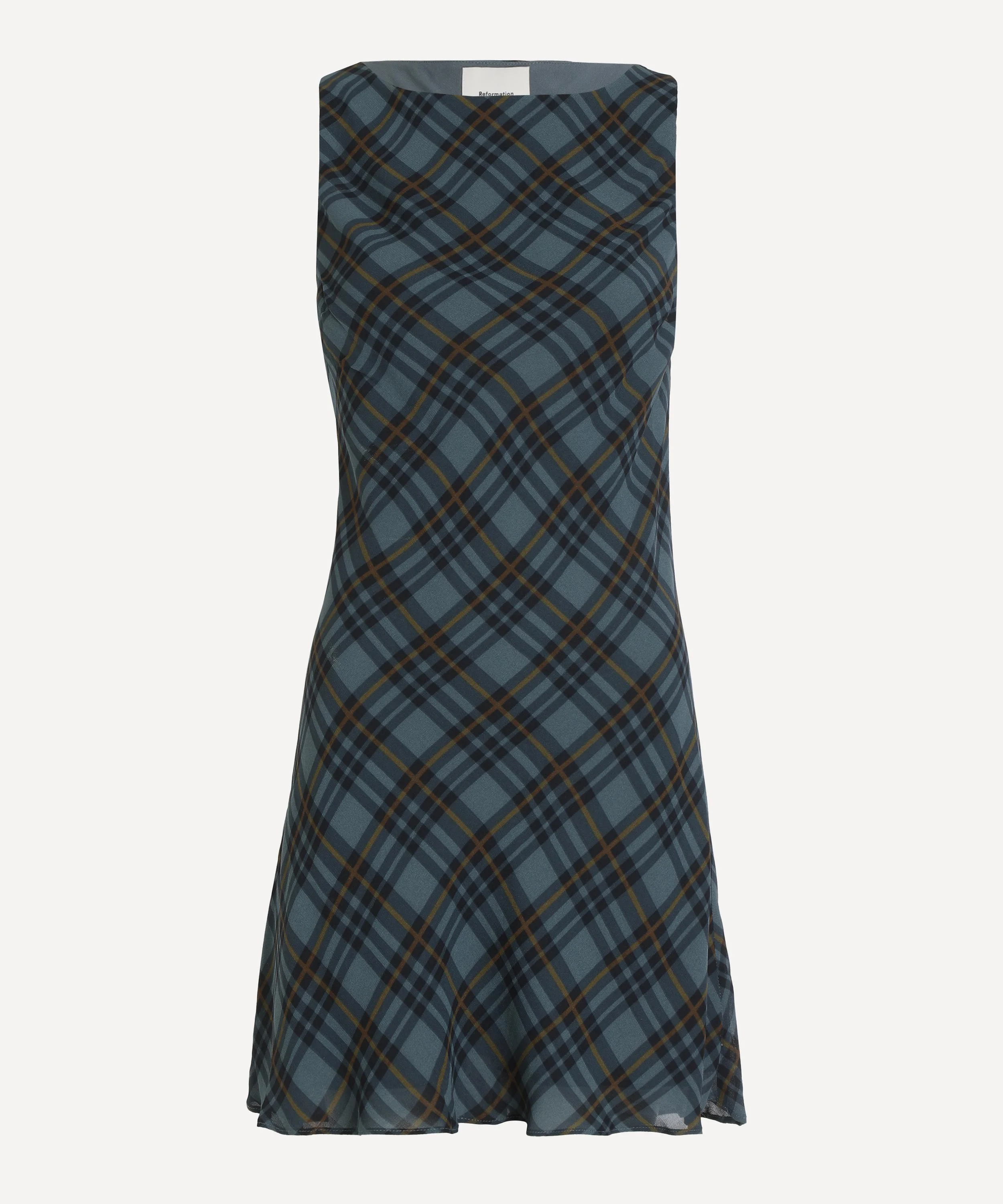 Dale Slate Plaid Mini Dress - 1