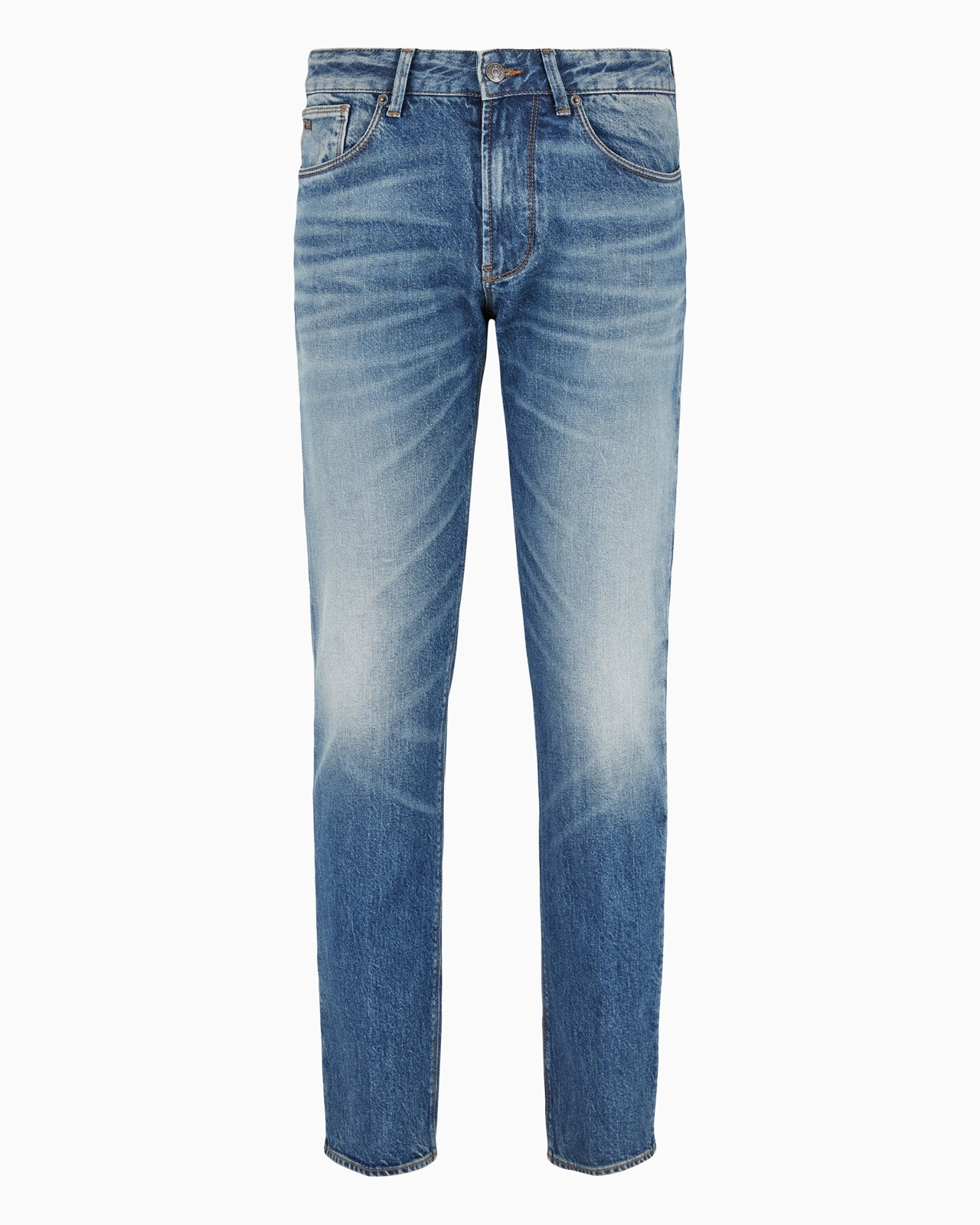 J06 Slim-fit jeans in rinse-wash stretch denim with dirty-effect treatment - 1