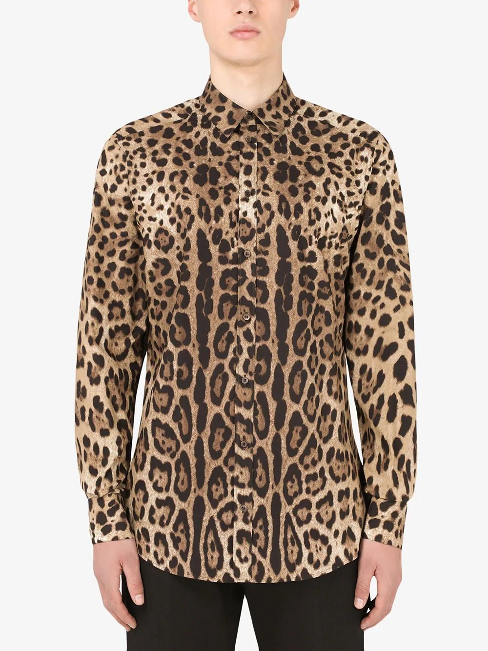 leopard-print cotton shirt - 3